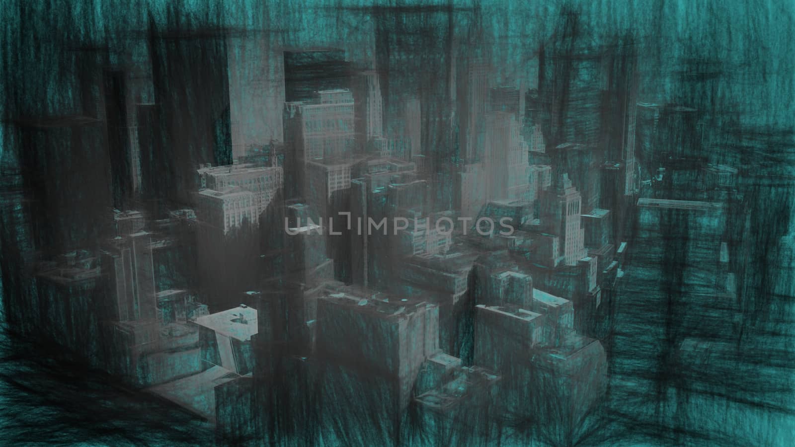 3d illustration of cityscape

