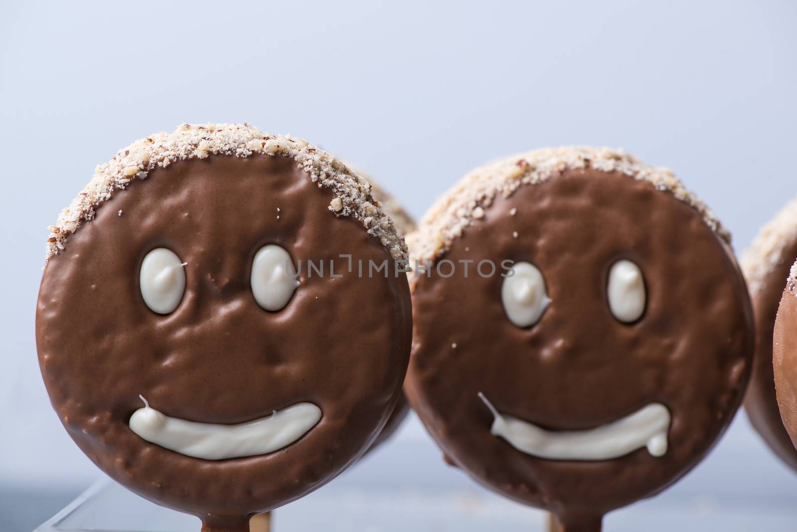 chocolate face shape smiley face cookie