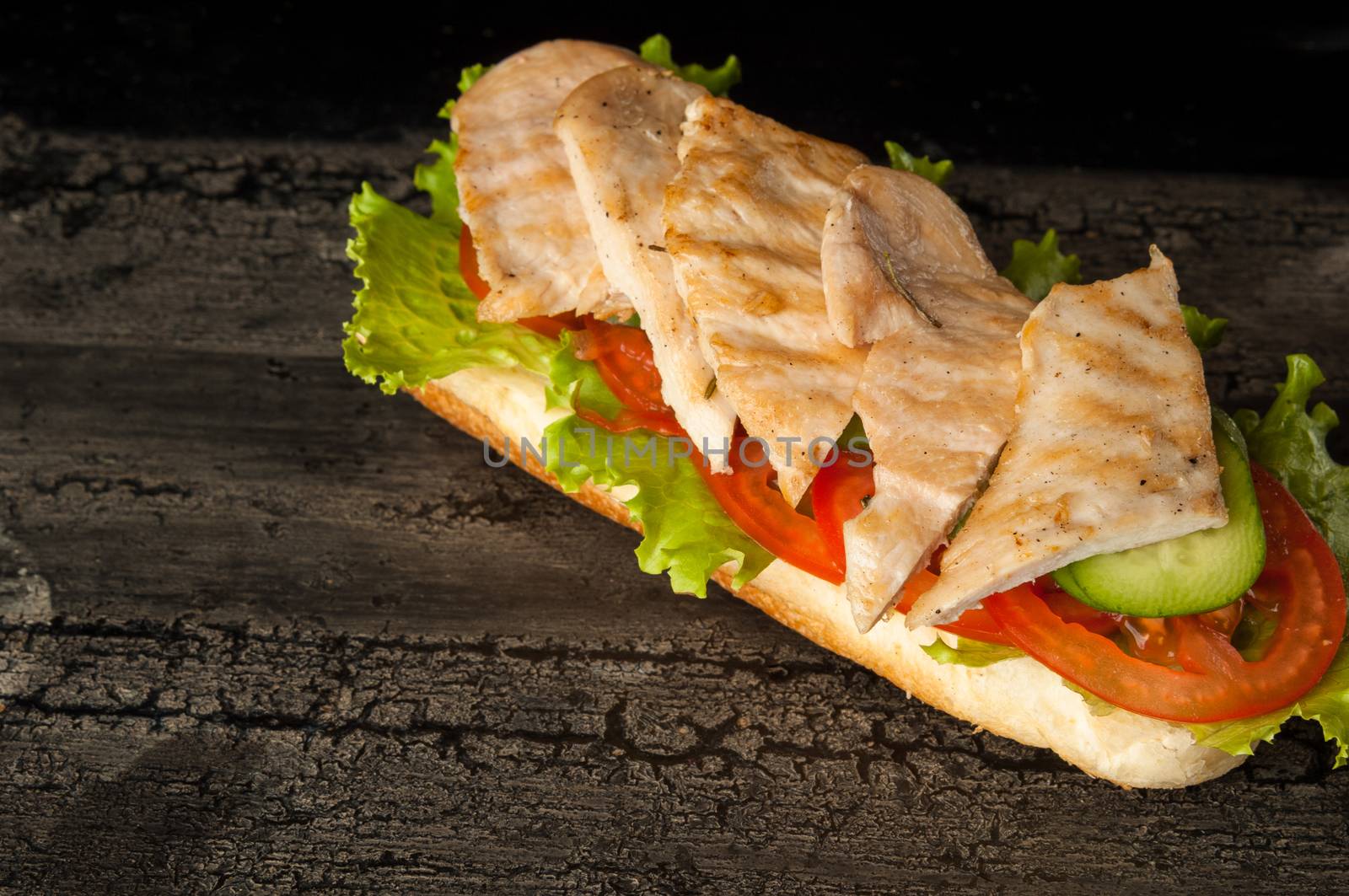 cheeseburger on a wooden surface by A_Karim