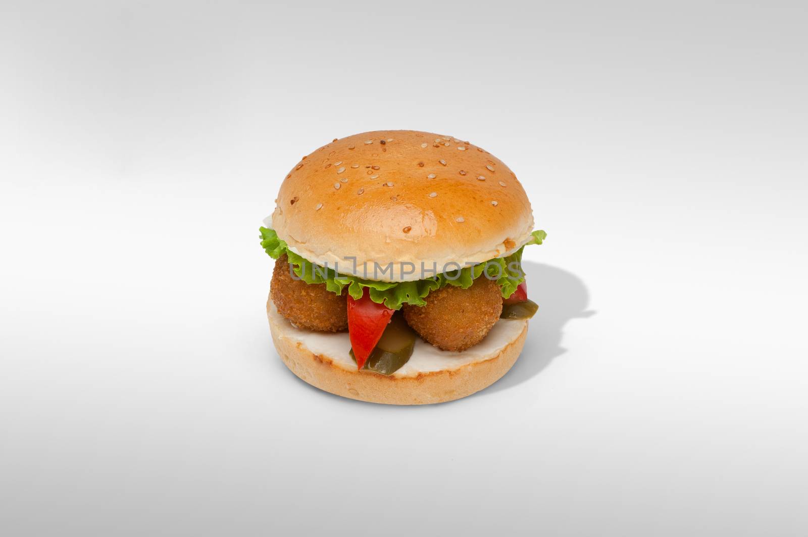 cheeseburger on a light background by A_Karim