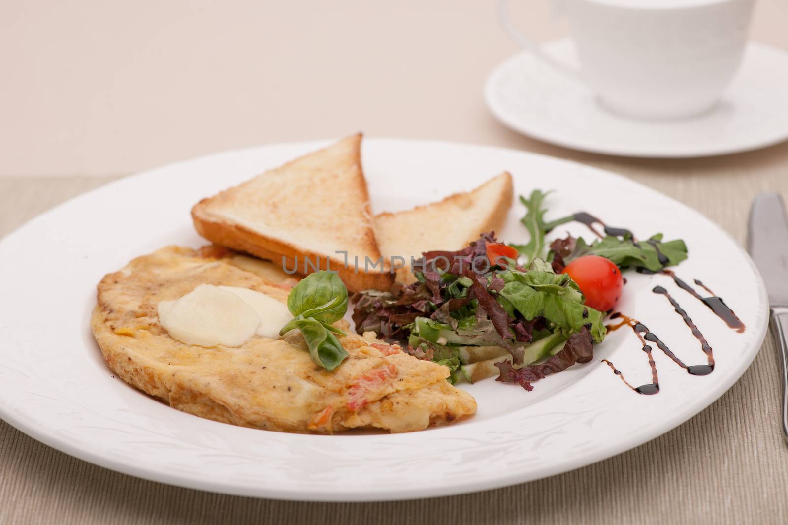 breakfast served with toast and fried bread by A_Karim