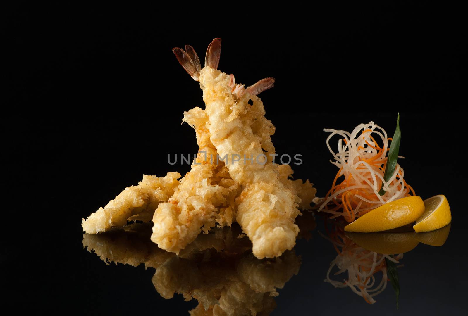 seafood on a black background by A_Karim