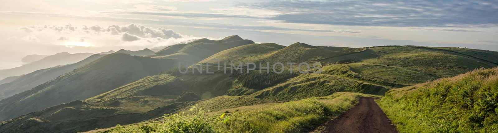 Walk on the Azores archipelago. Discovery of the island of sao jorge, Azores. Portugal. , Azores. Portugal. Velas