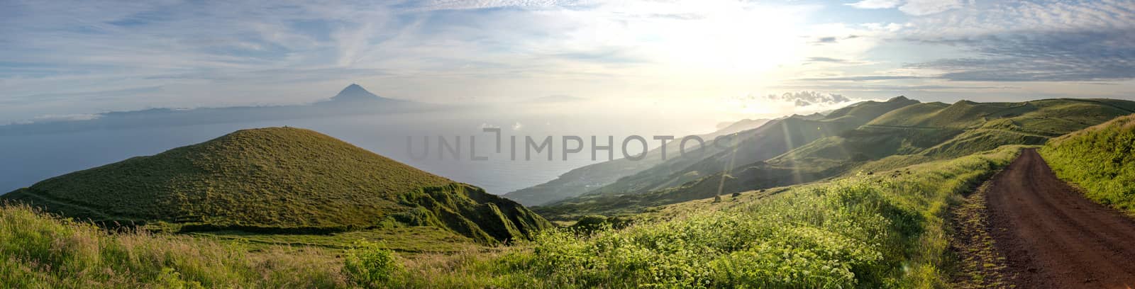 Walk on the Azores archipelago. Discovery of the island of sao jorge, Azores. Portugal. , Azores. Portugal. Velas