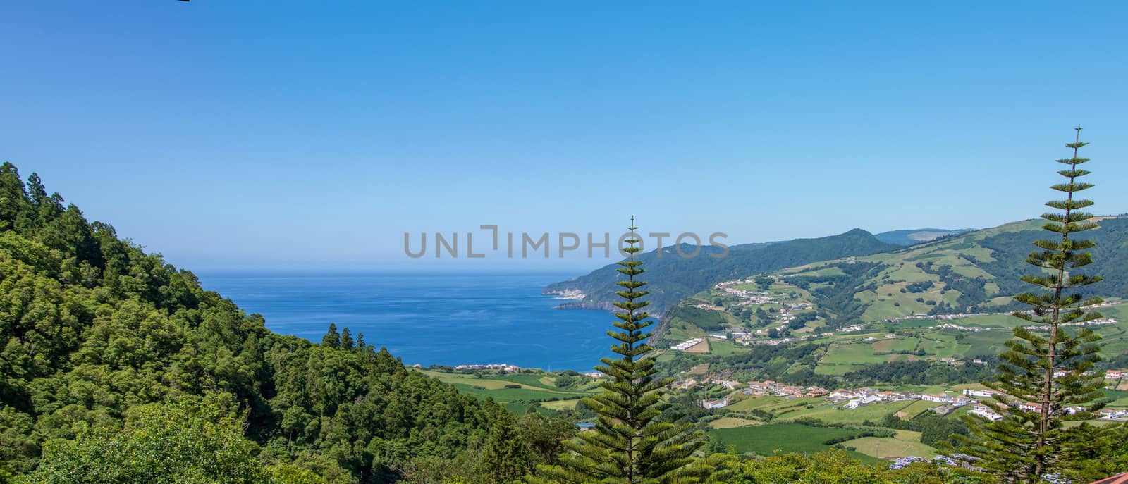 Walk on the Azores archipelago. Discovery of the island of Sao Miguel, Azores. Portugal. Furnas by shovag