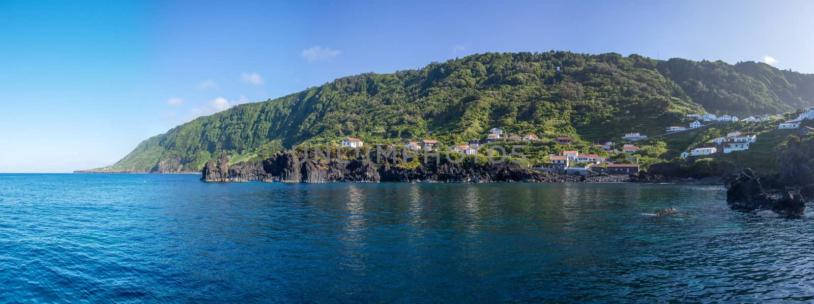 Walk on the Azores archipelago. Discovery of the island of sao jorge, Azores. Portugal. , Azores. Portugal. Velas