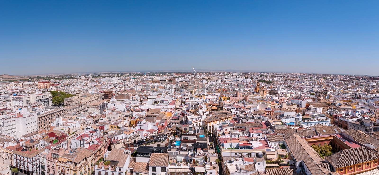 Aerial view of Seville city in Spain by mkos83