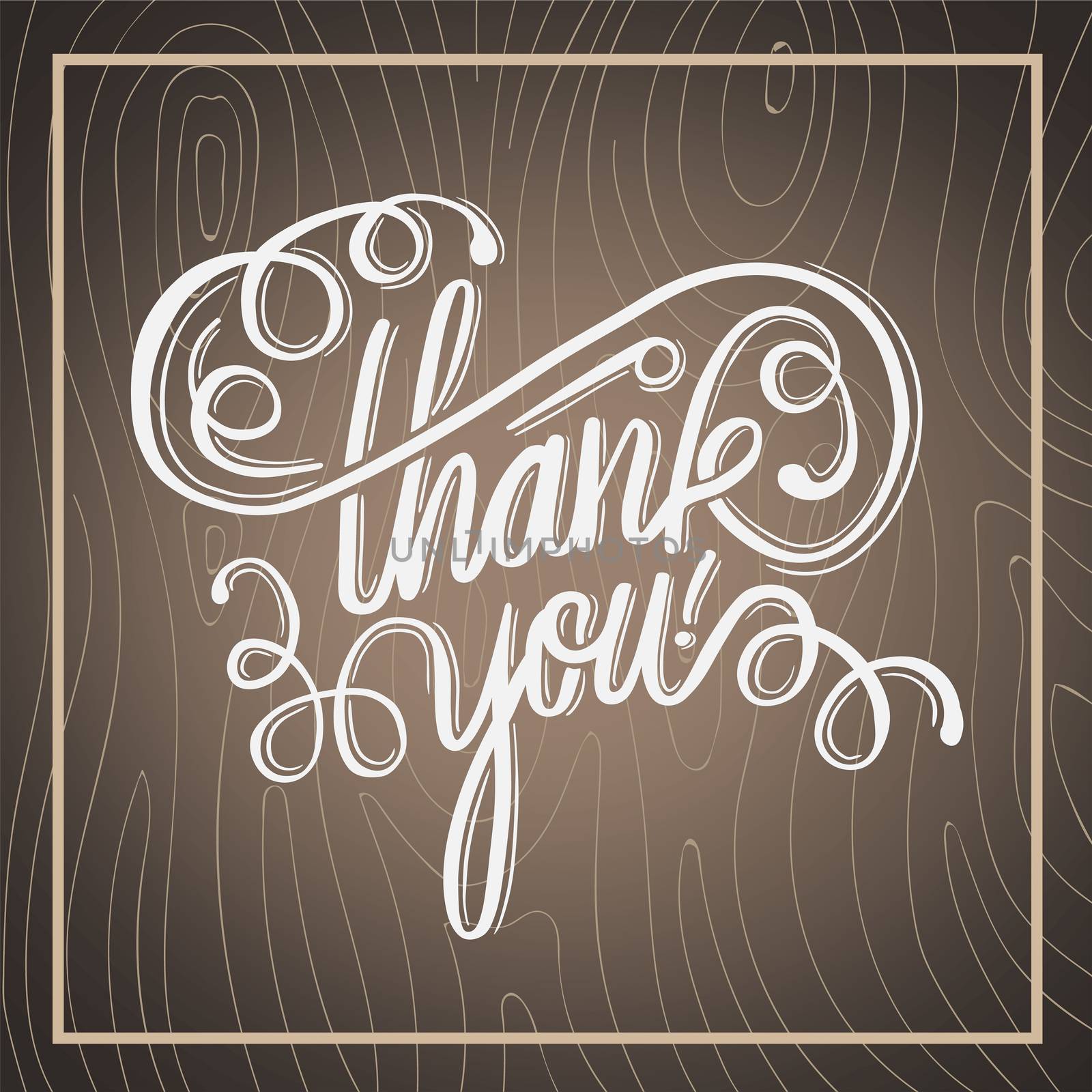 Digitally generated Thank you in cursive script