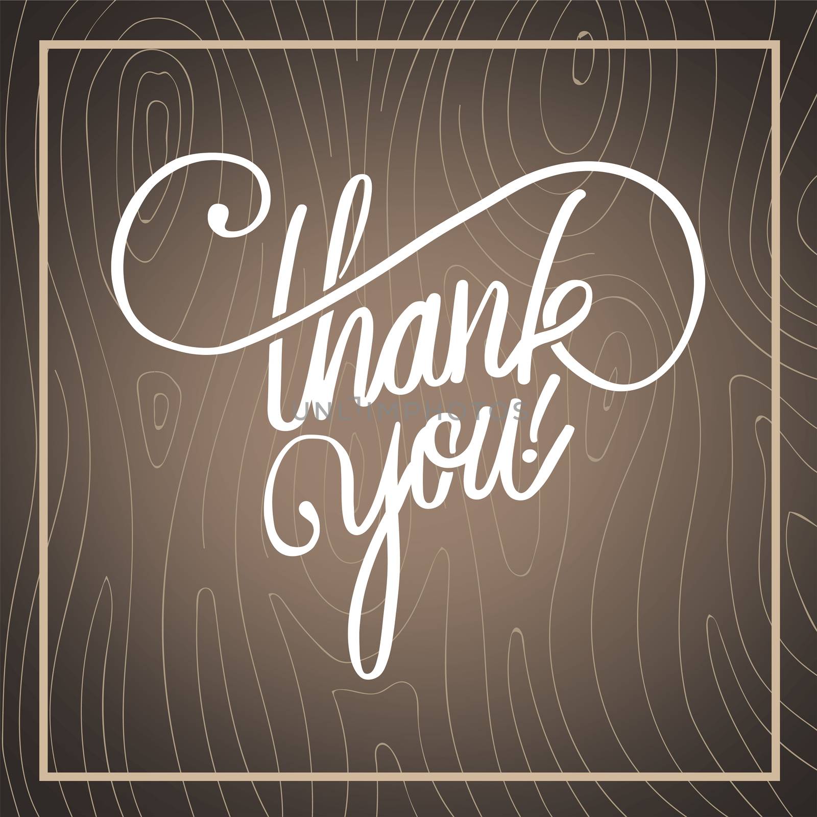 Digitally generated Thank you in cursive script vector