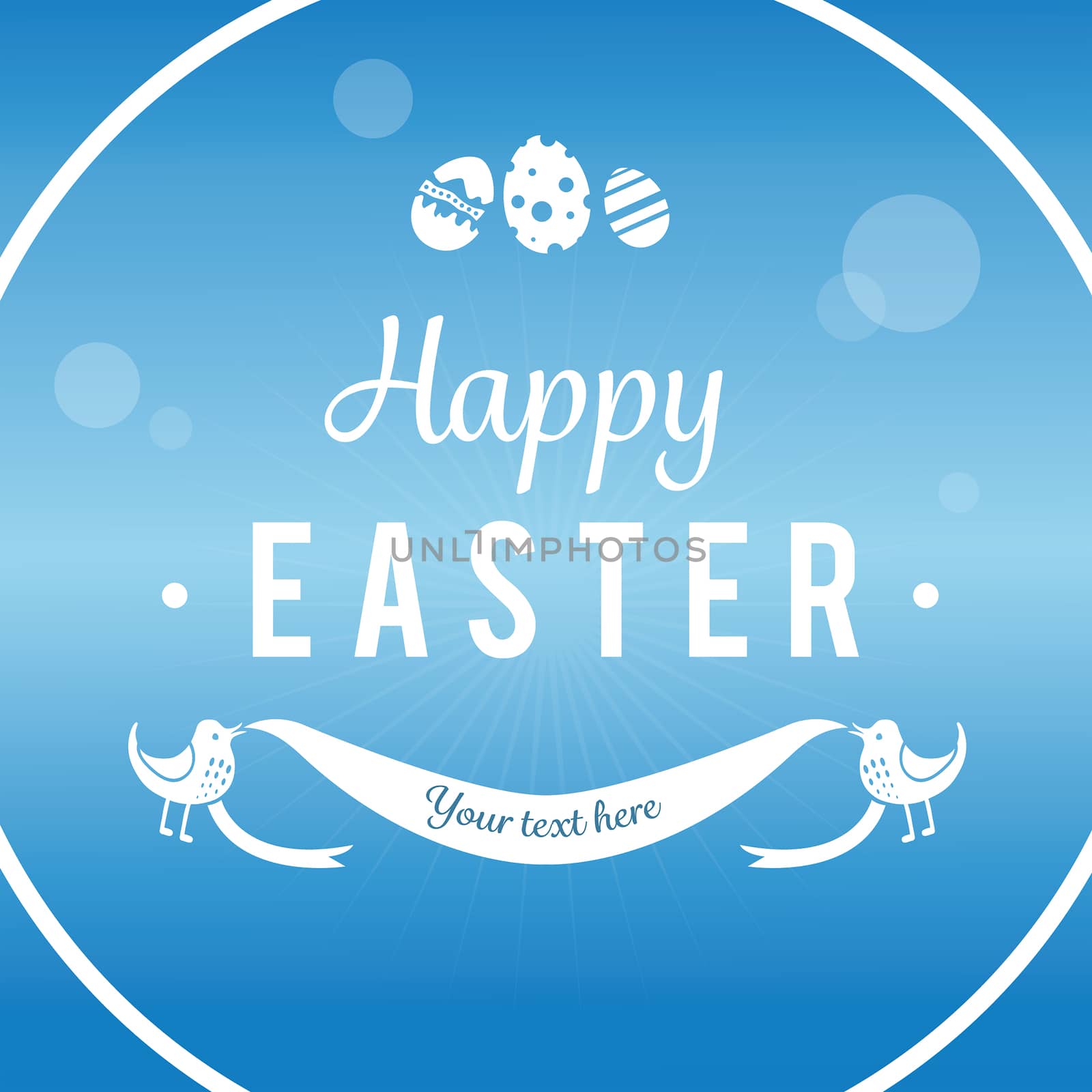 Digitally generated Happy Easter greeting vector