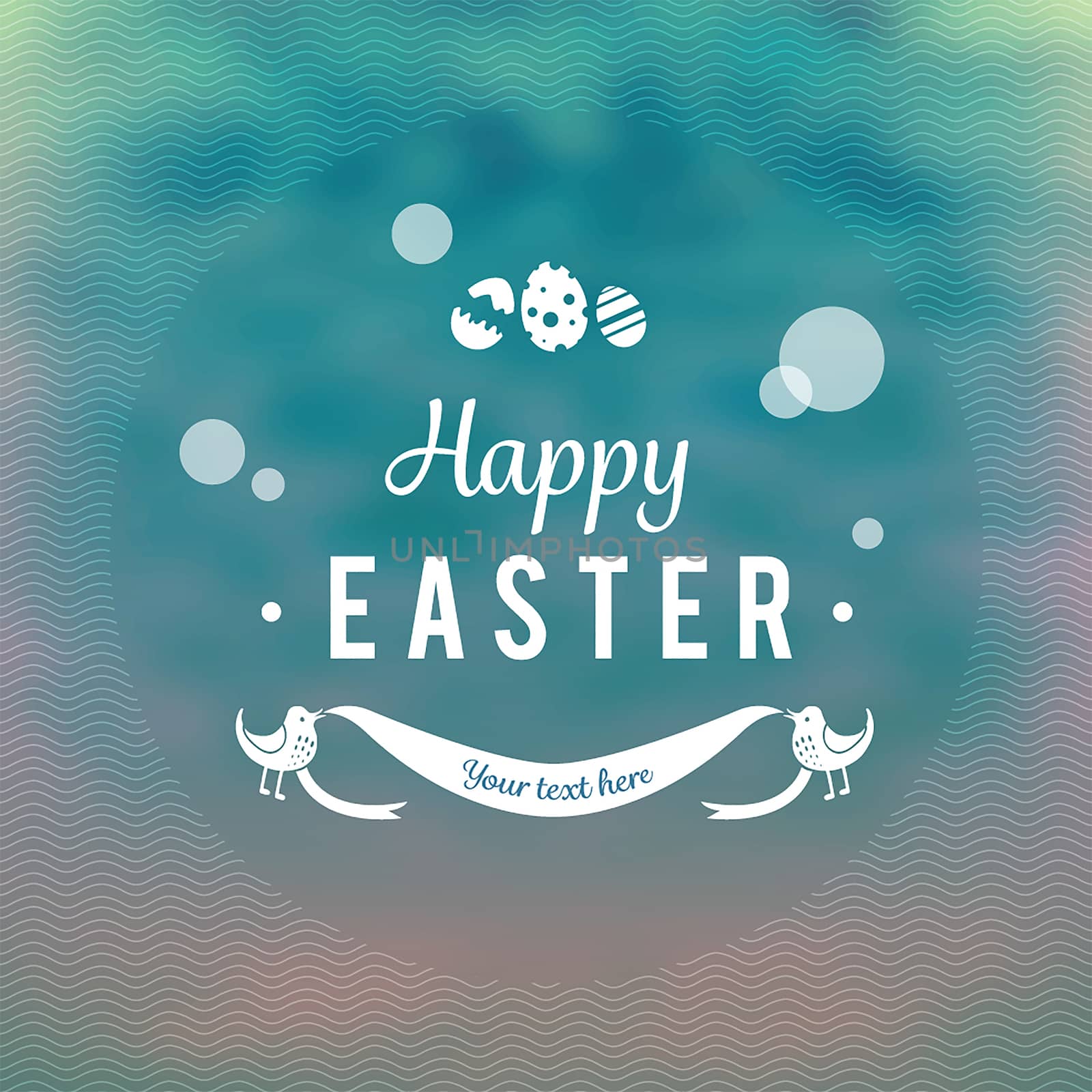 Digitally generated Happy Easter greeting vector