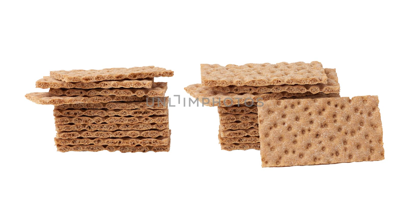 stack of rectangular snack bars isolated on a white background by ndanko