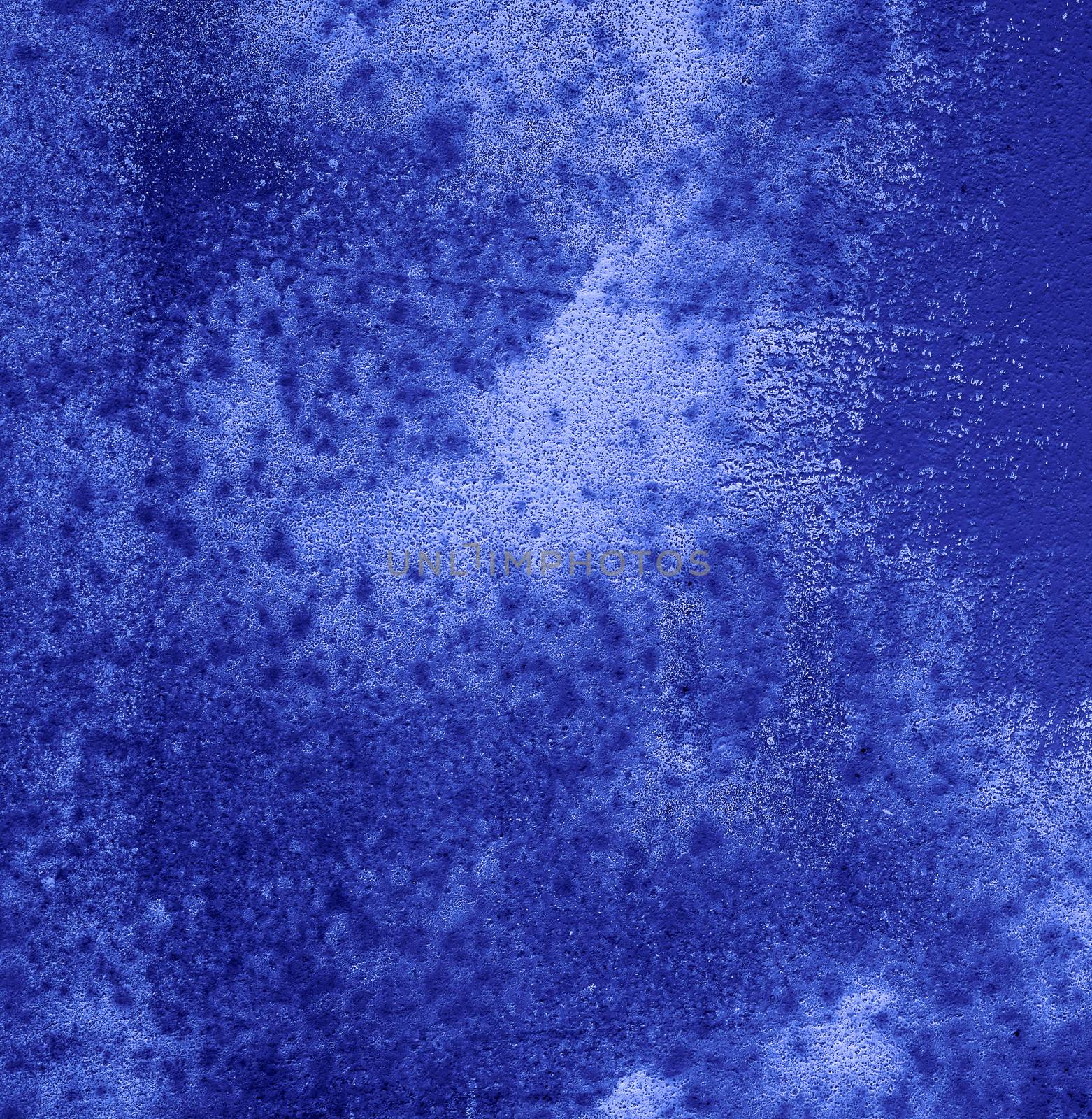 Blue background. Rustic template on blue backdrop. Dirt effect. 
