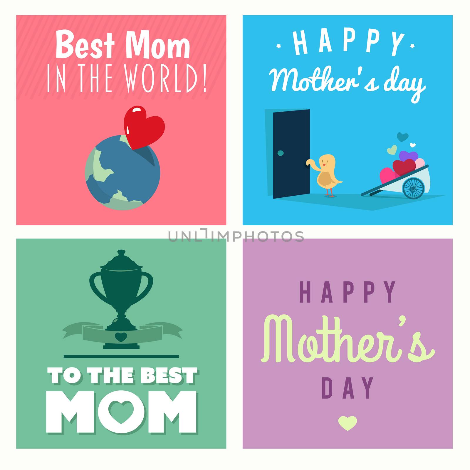 Digitally generated Mothers day vectors