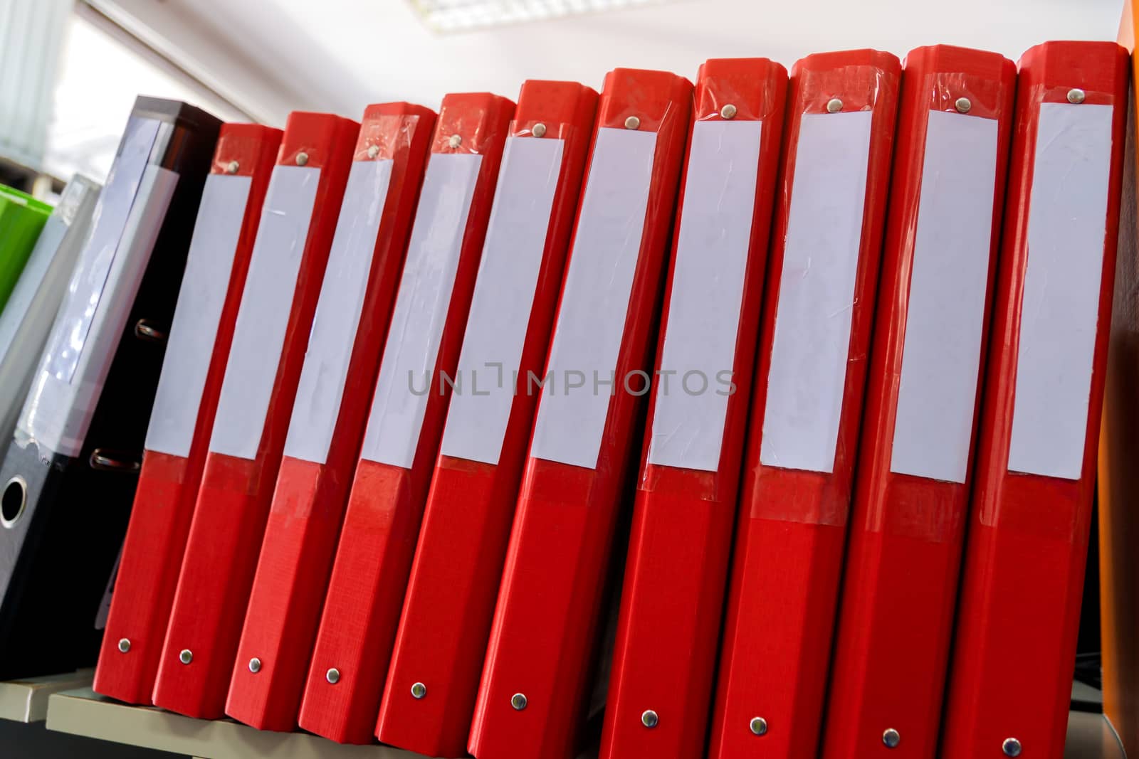 Documents Binder Paper with blank label,Red Files folder office by smolaw11