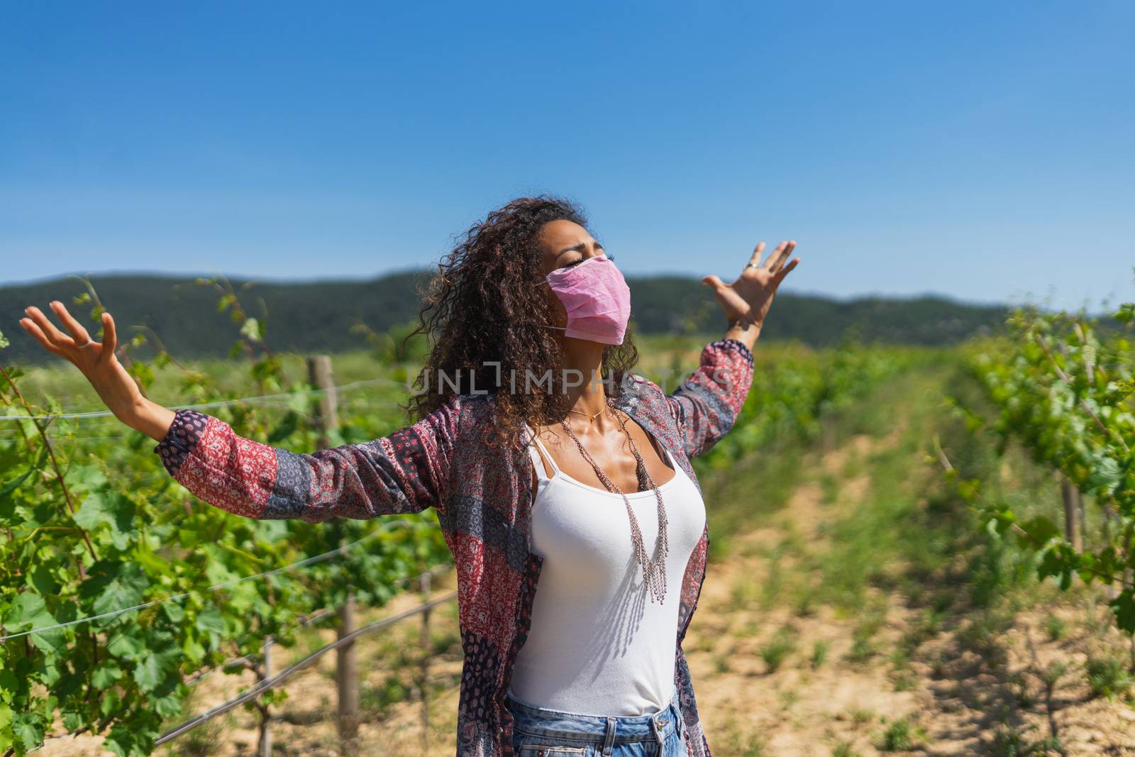 Portrait of pretty young Brazilian woman outdoors by Dumblinfilms