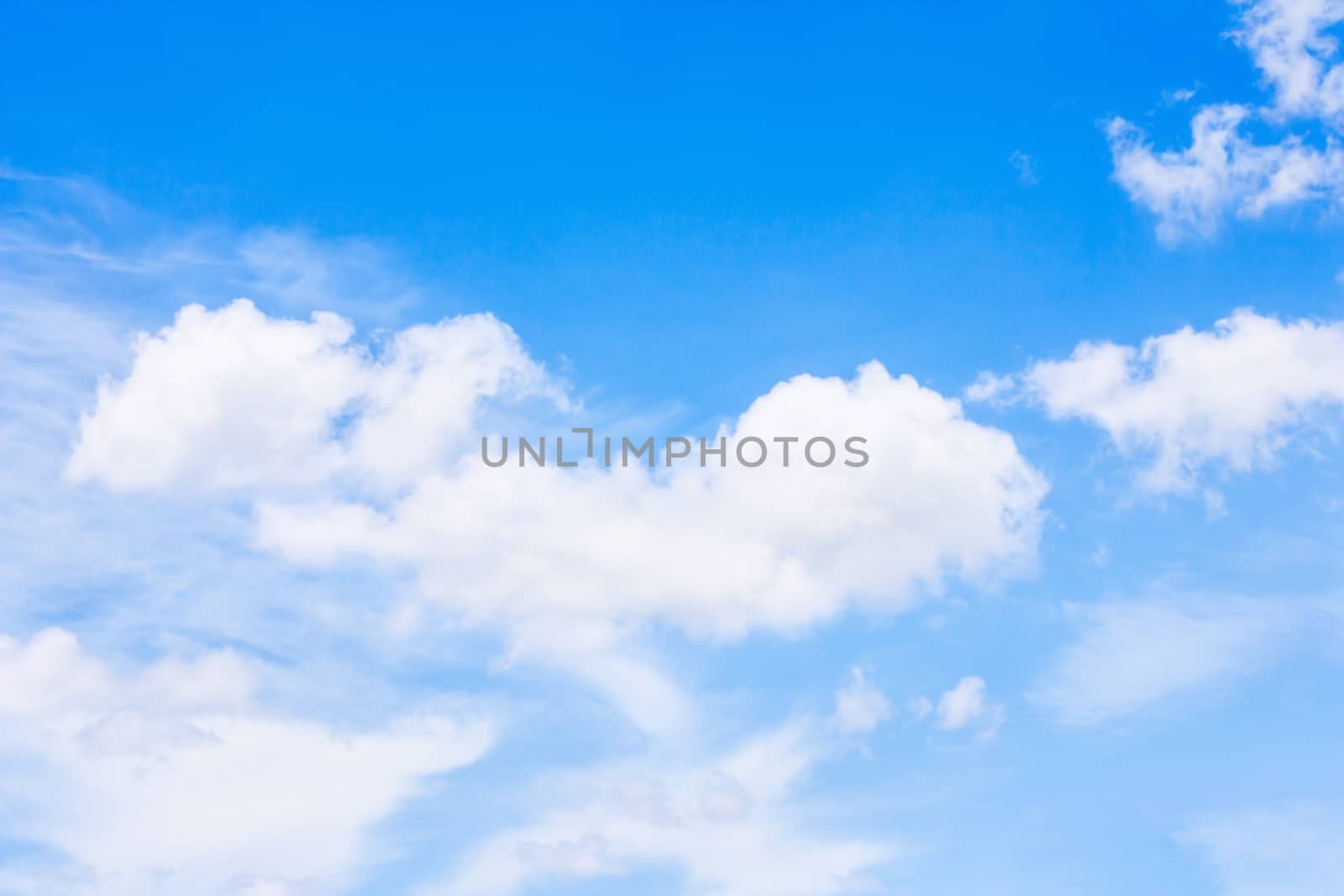Cloudy and blue sky background by iamnoonmai