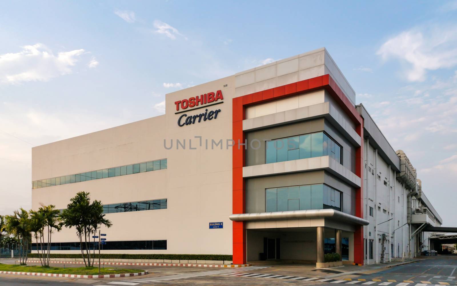 Pathumthani THAILAND, 25 April 2020, Toshiba Carrier air-conditioner factory.