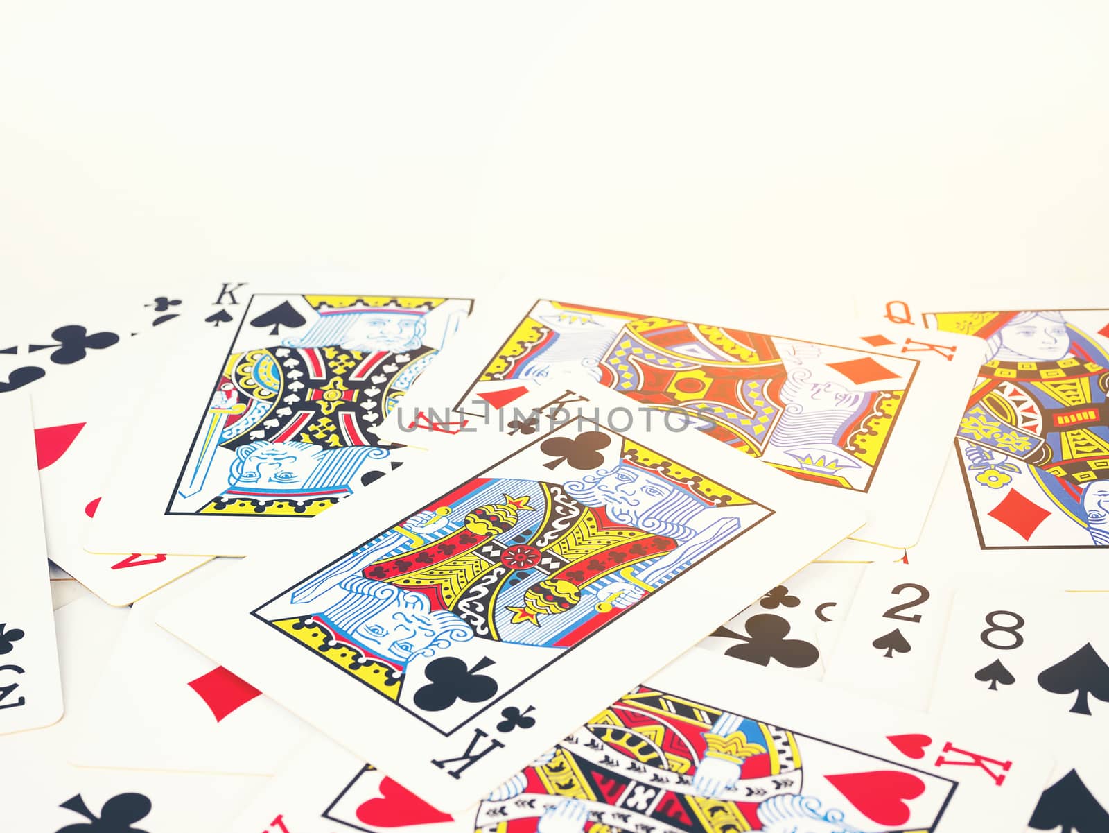 Playing card background with light
