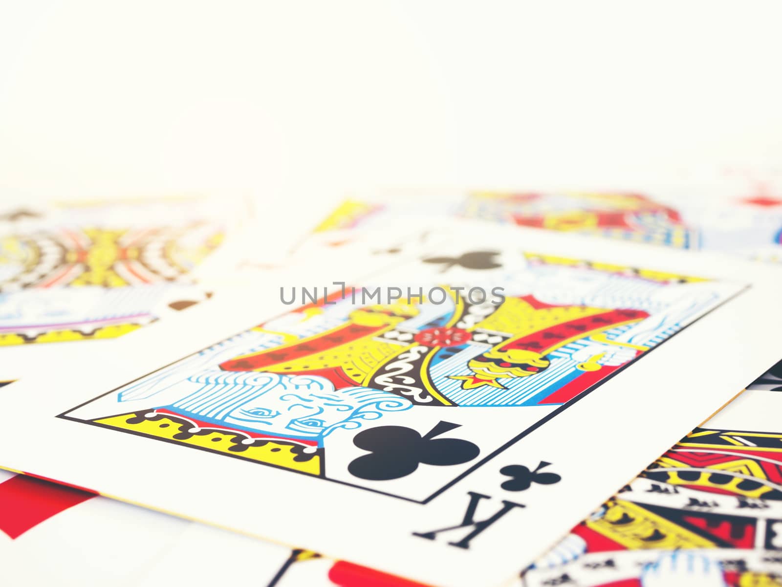 Playing card background with light