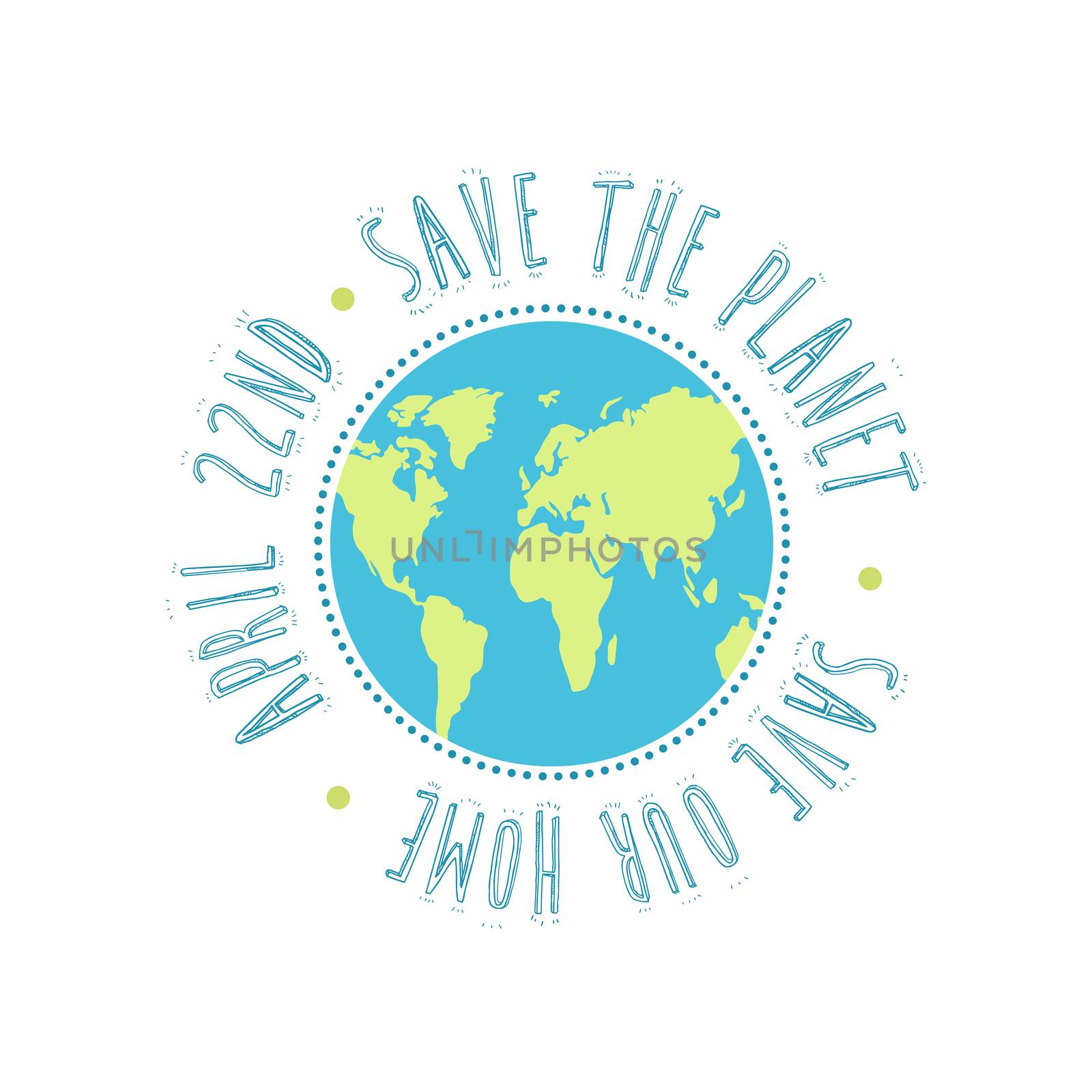 Digitally generated Earth day vector
