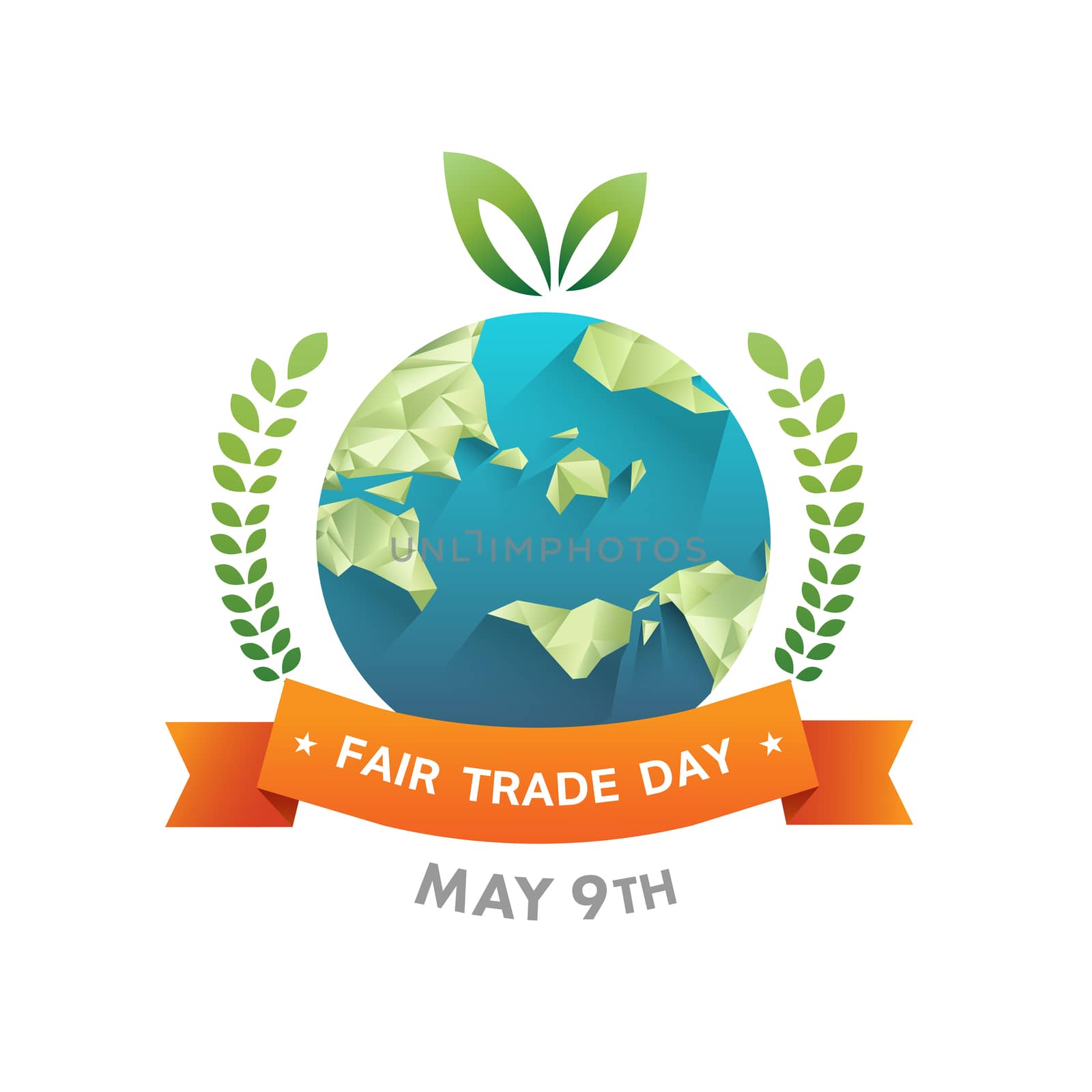 Digitally generated Fair Trade day vector