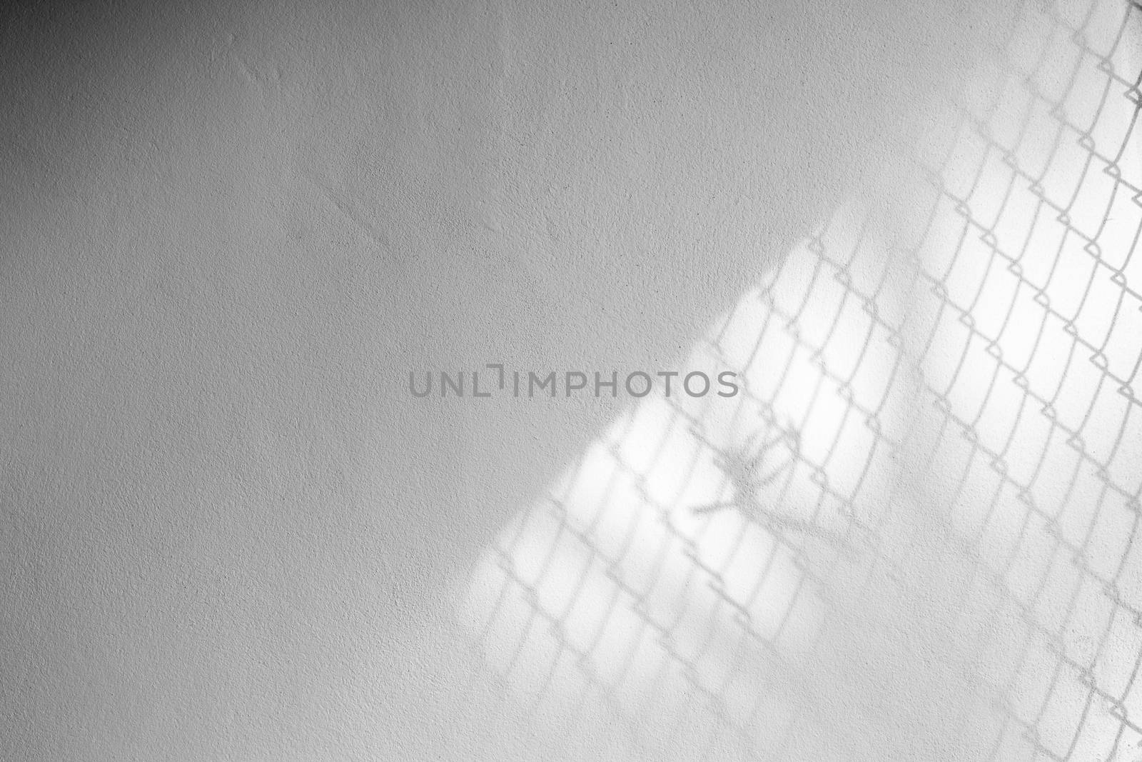 Window natural shadow overlay effect on white concrete wall texture background, for overlay on product presentation, backdrop and mockup