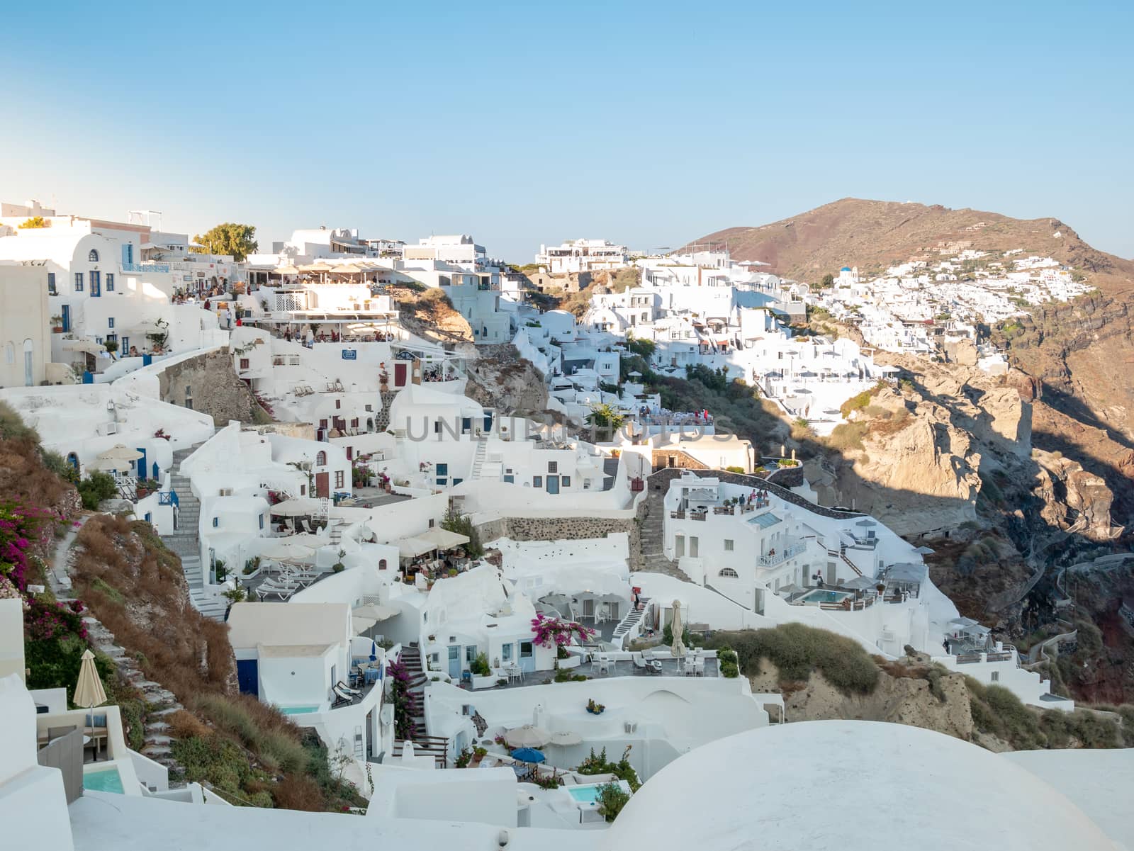 Sunset view from Oia, Santorini island, Greece. by Amankris