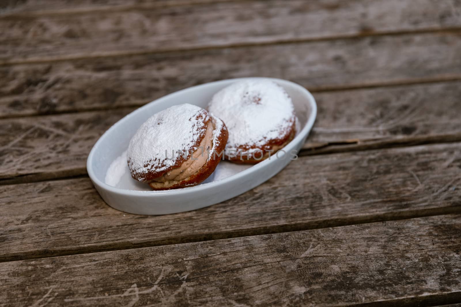 Close up of sugary donuts by camerarules