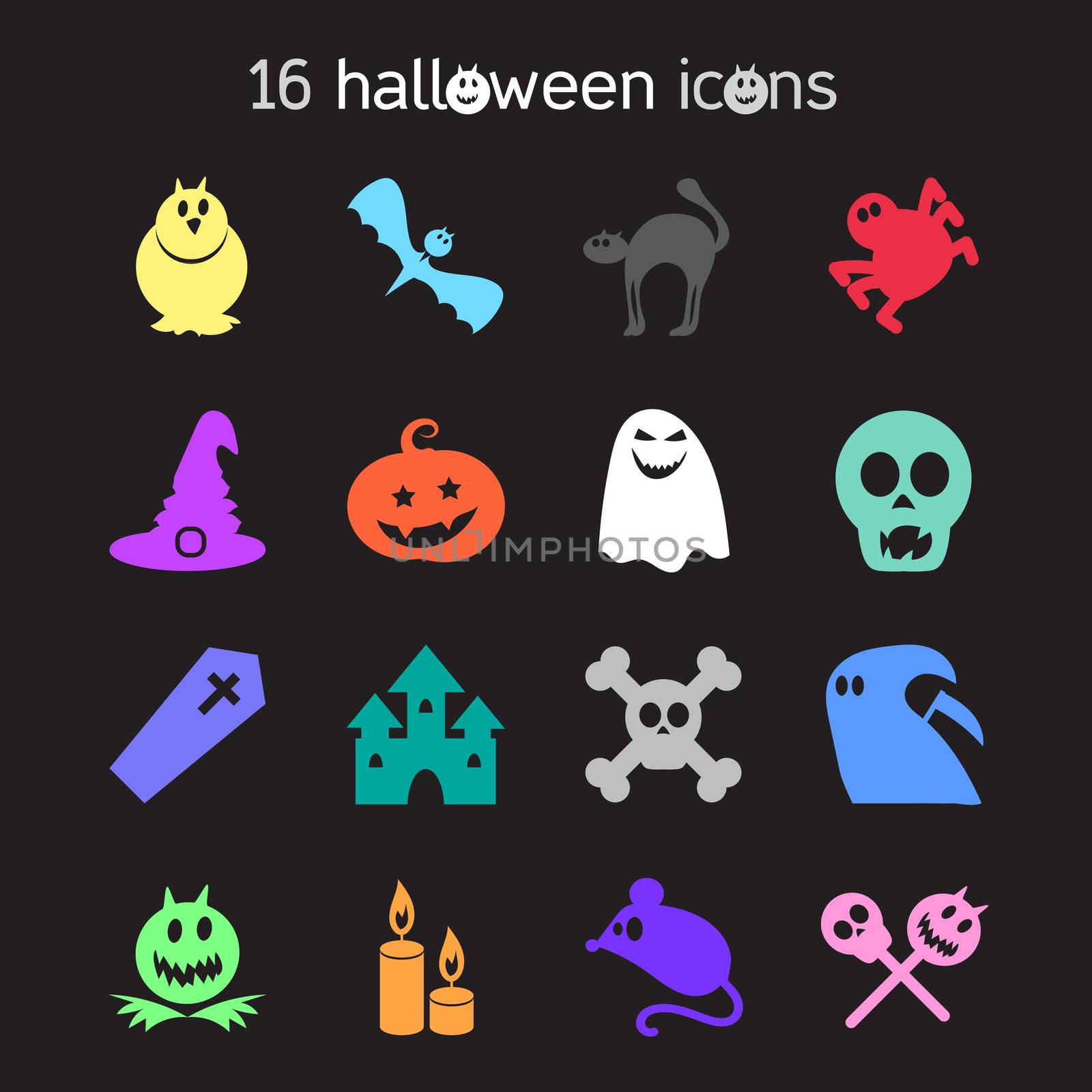 Halloween icons set by barsrsind