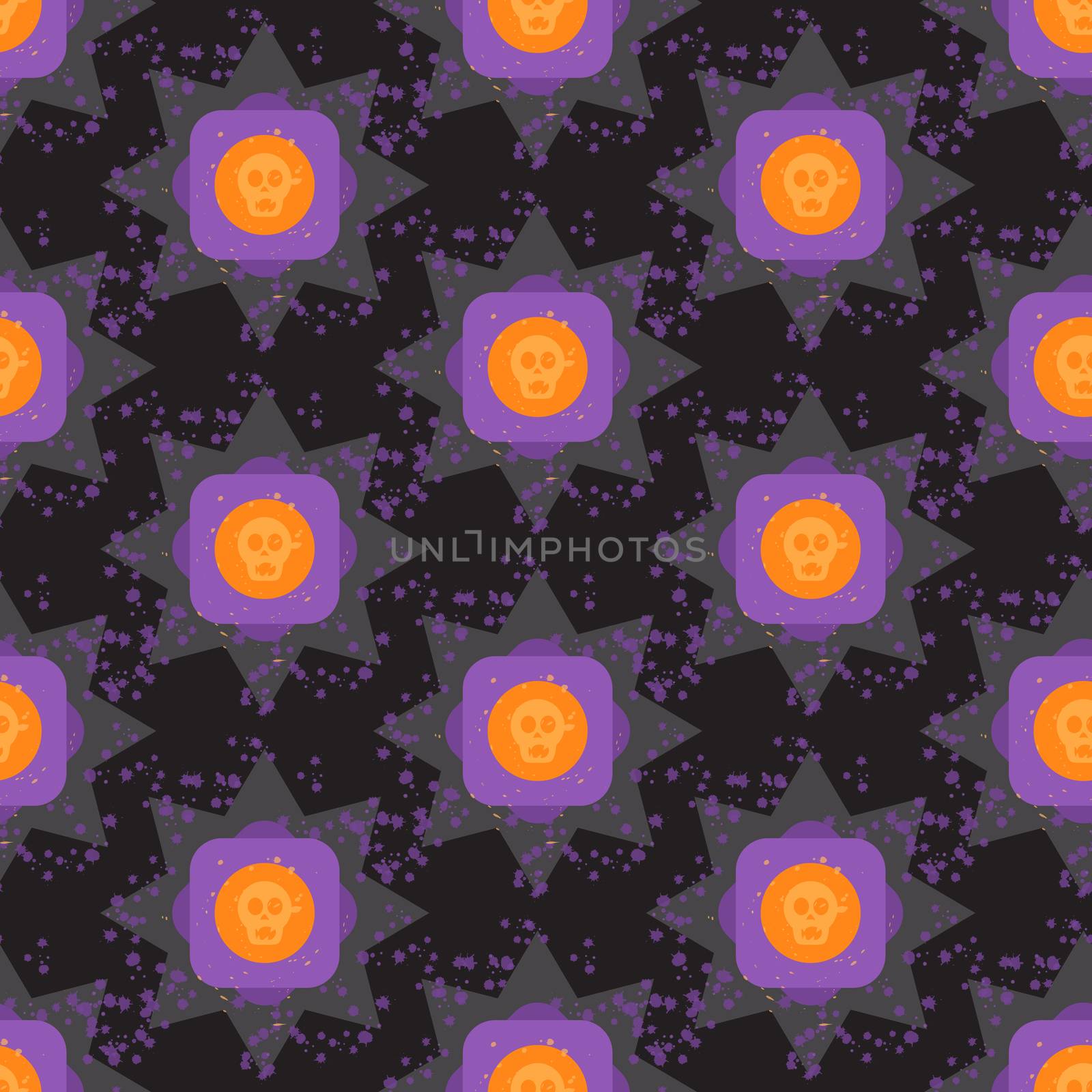 Grunge colorful halloween geometric seamless pattern by barsrsind