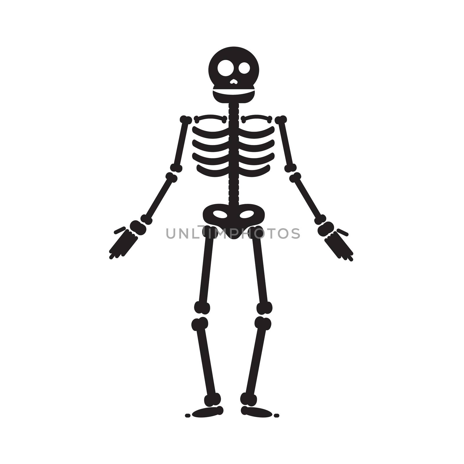 Happy Halloween skeleton illustration by barsrsind