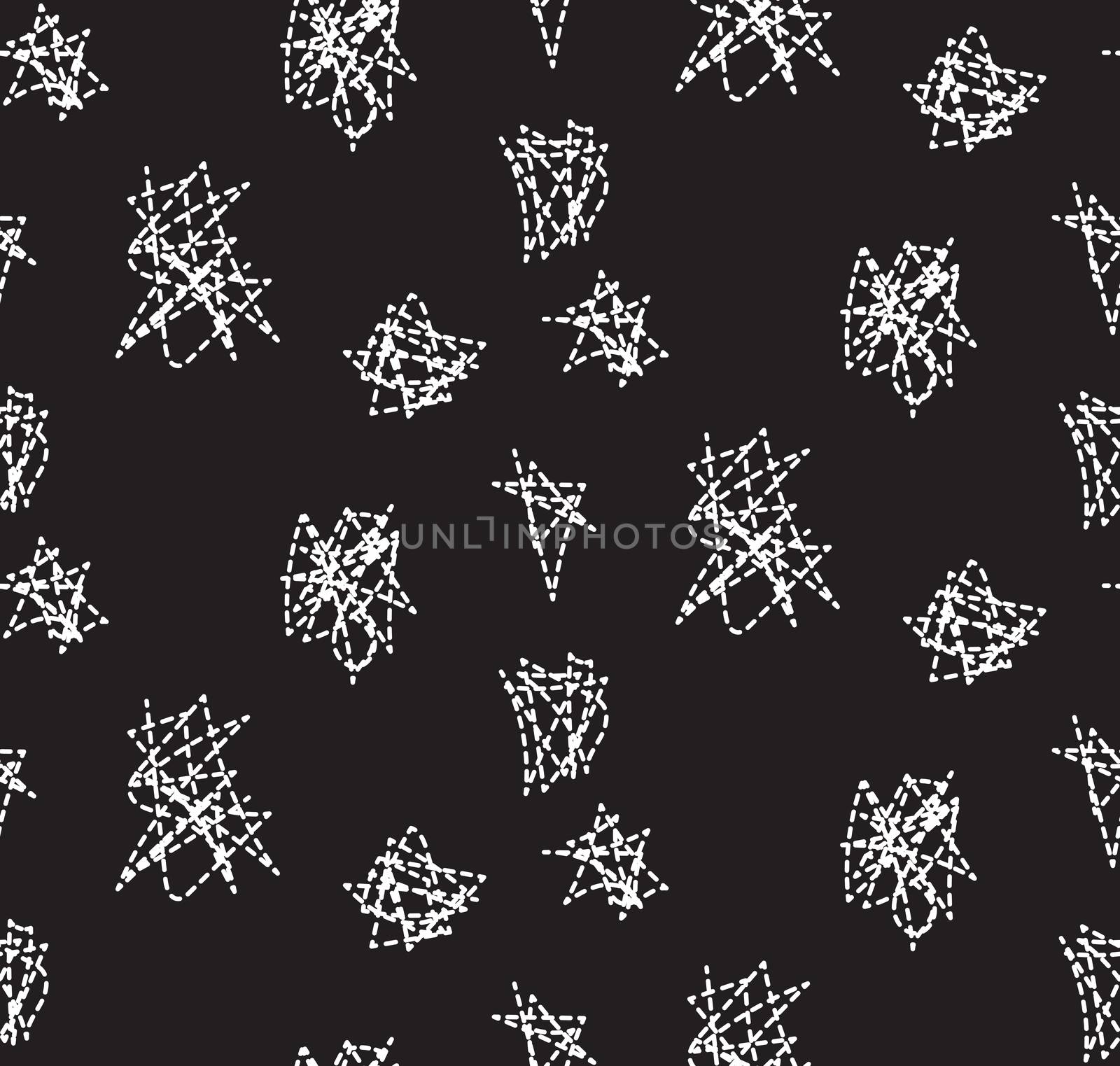 Hand drawn seamless pattern, scribble style. Vector