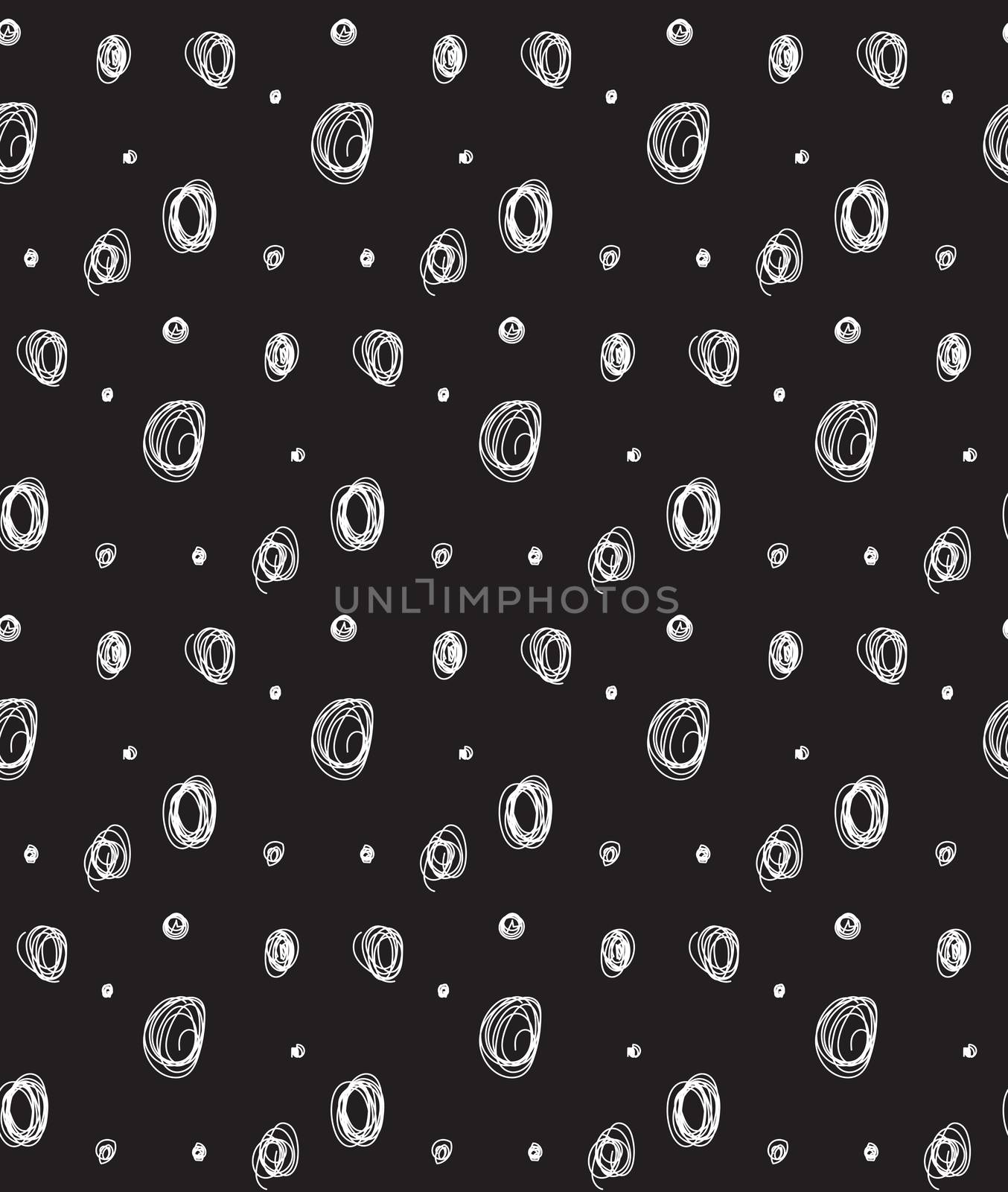 Hand drawn seamless pattern, scribble style. Vector