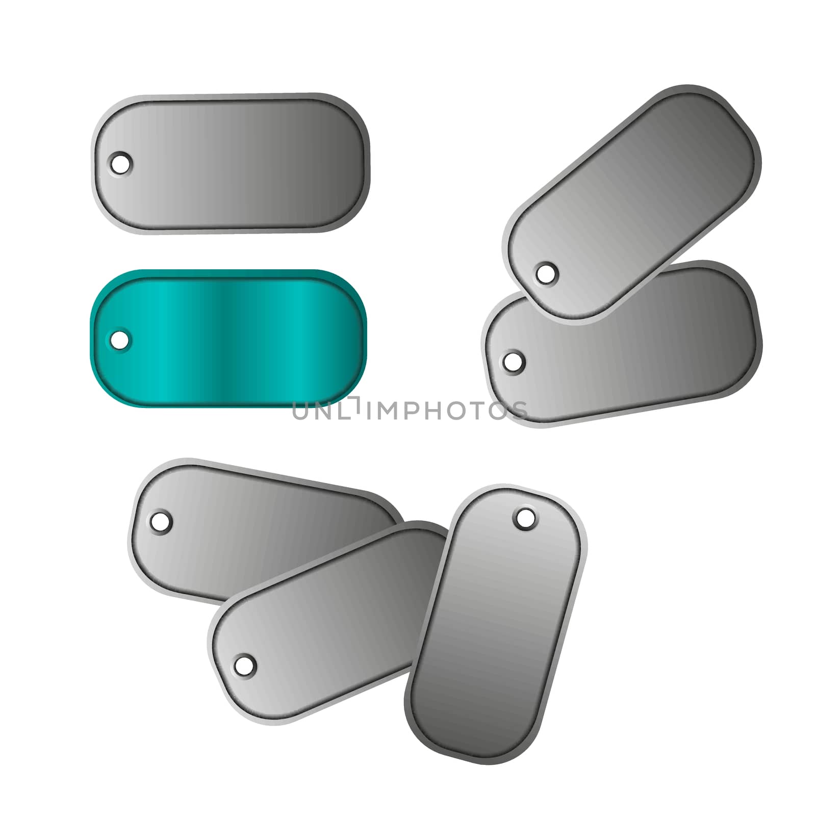 Vector illustration of tags in eps, metal chain