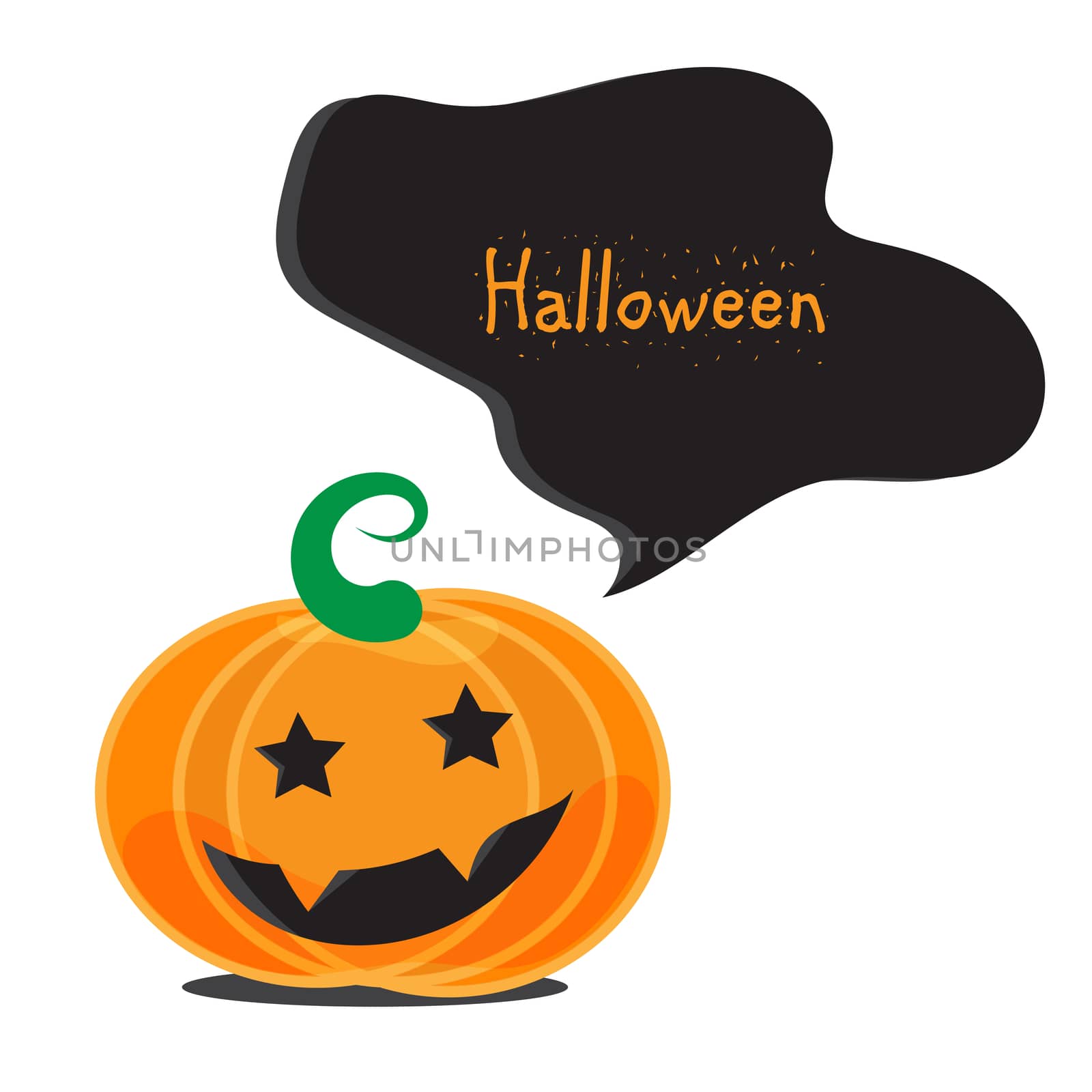 Halloween emotional pumpkins set. Template for banner. Vector