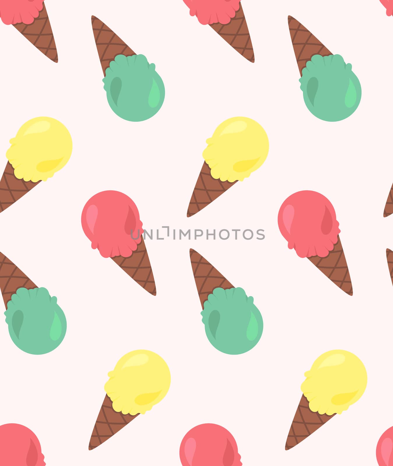 Vector seamless pattern from ice-creams by barsrsind