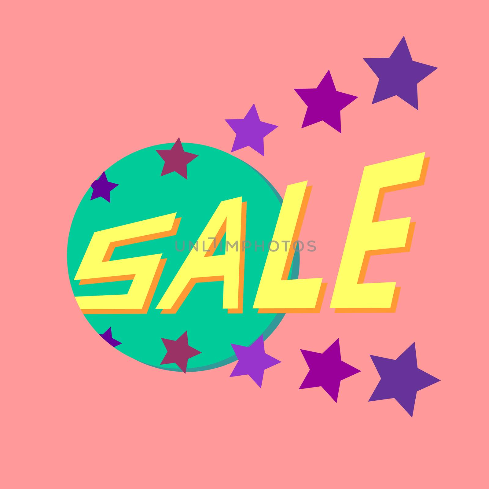 Colorful banner for discounts and advertising sales