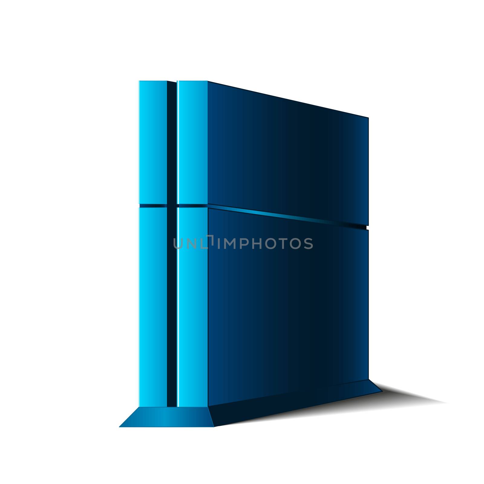 Game console for gamers and games, computer case, system unit