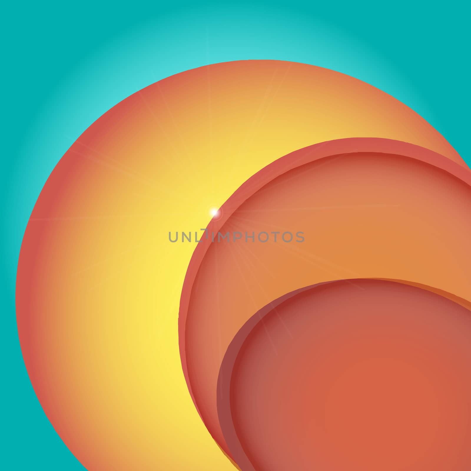 Abstract bright colorful background with circles in vector, eps