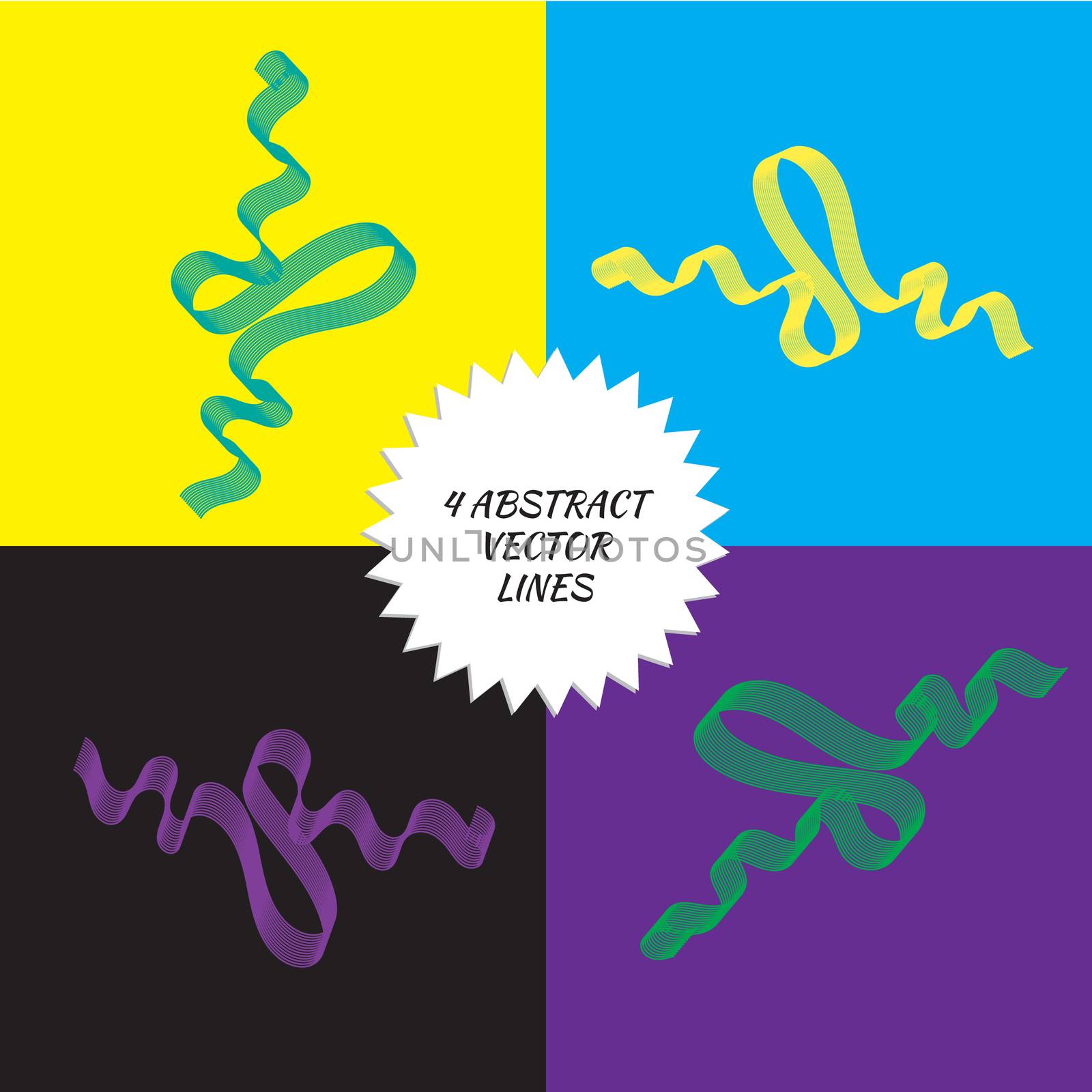 Abstract lines background as water, flow in vector