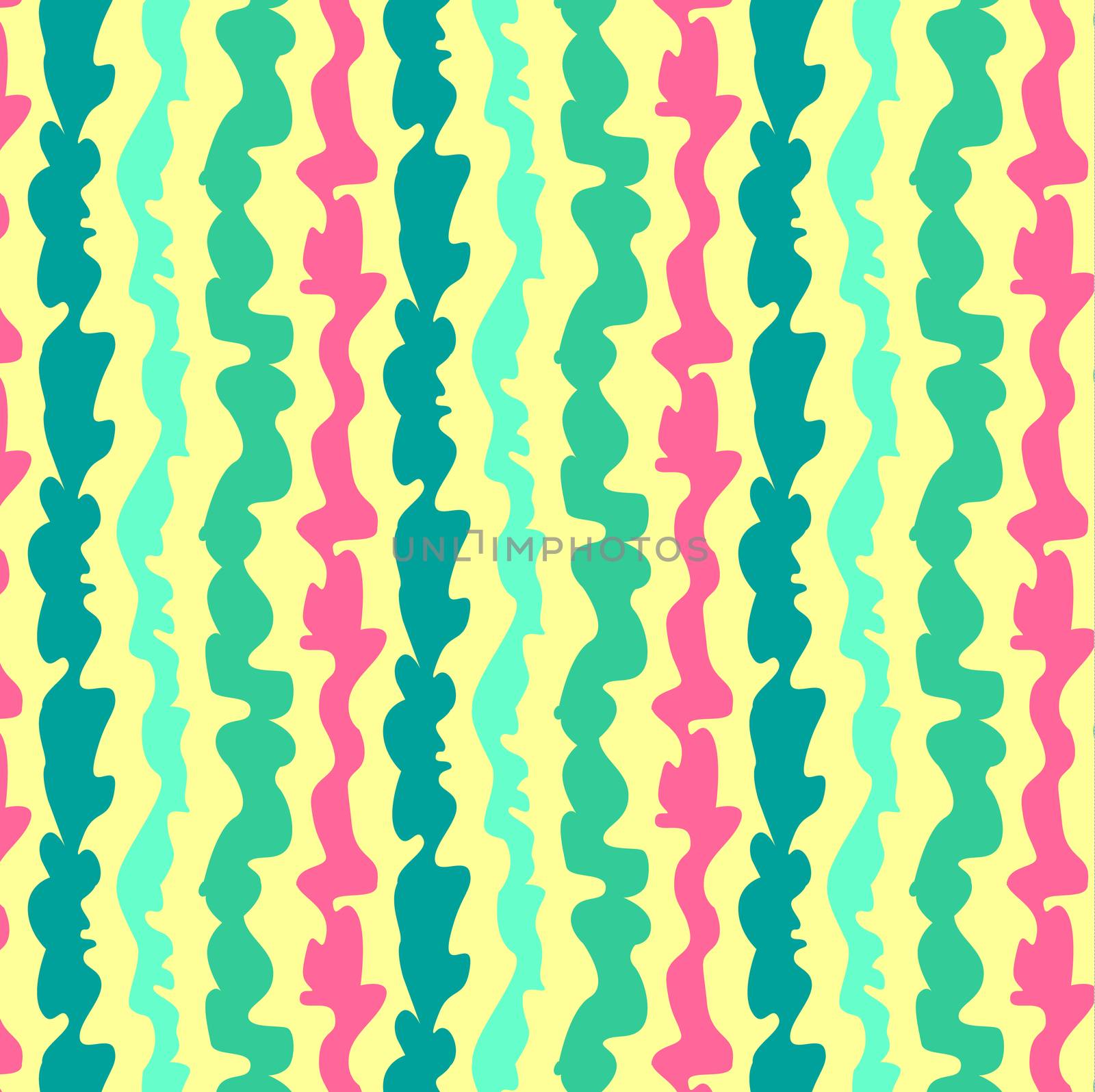 Vector pattern with lines and waves. It can be used both in vertical and horizontal way