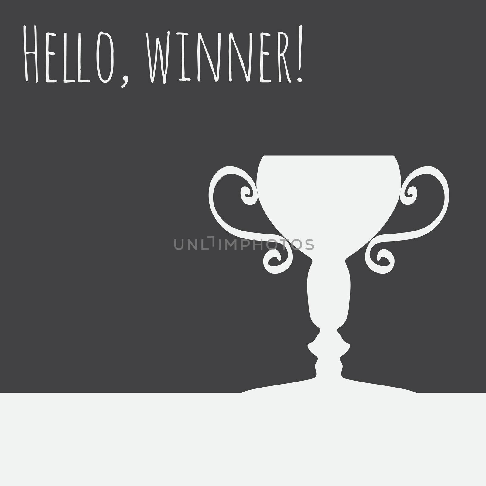 Champion cup icon or logo, winner goblet