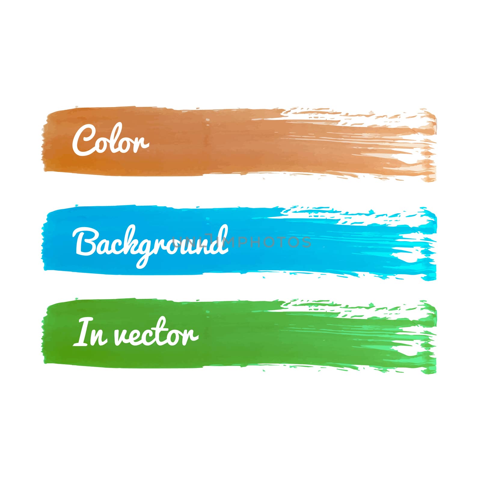 Bright abstract template with watercolor spot and splatter in vector