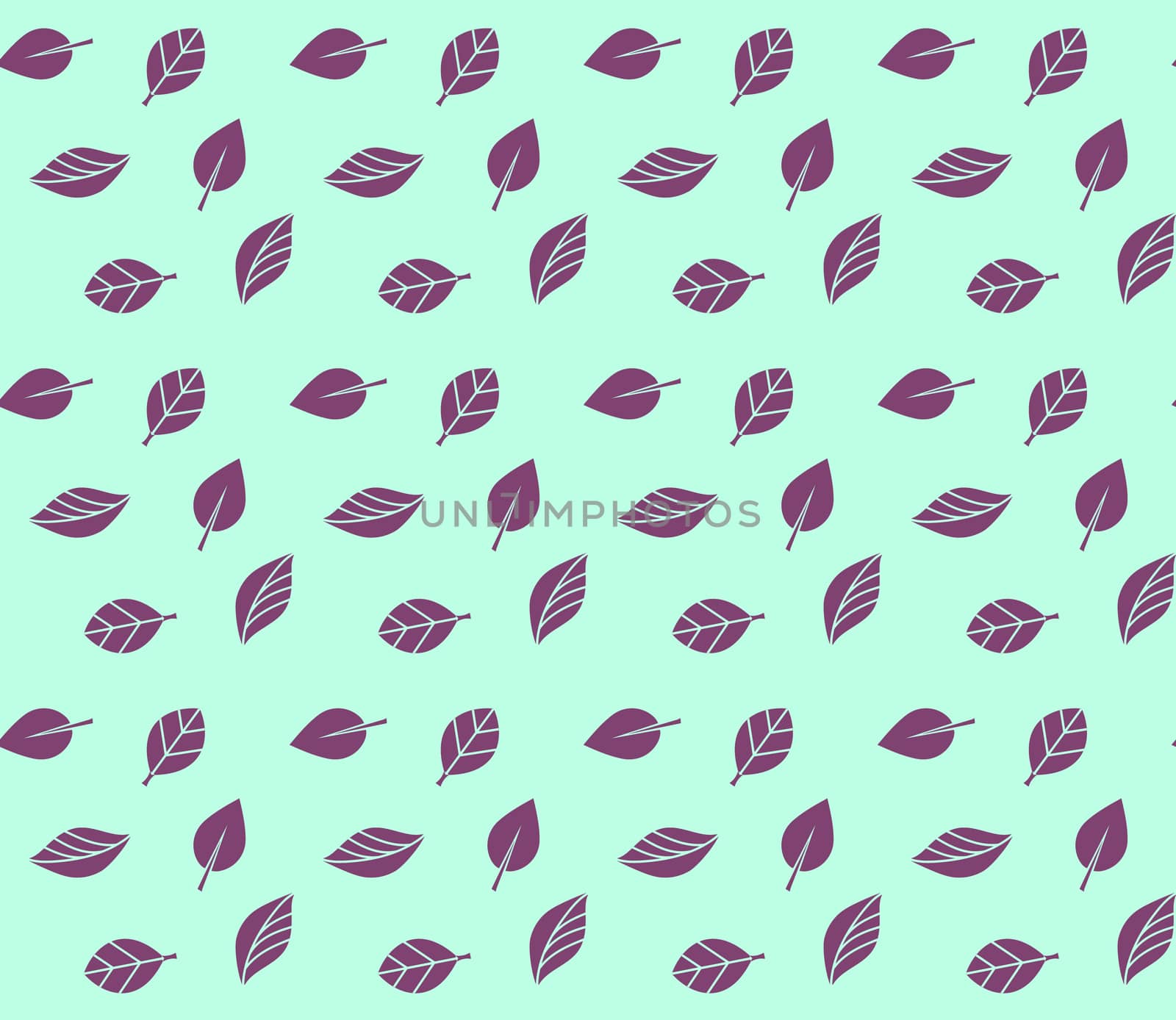 Vector seamless pattern and background from green leaves