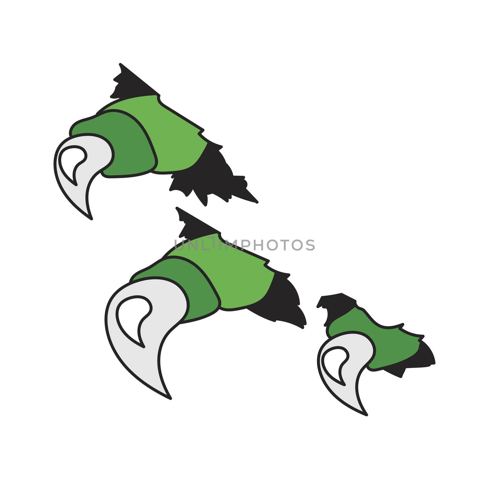 Vector monsters or dragon claws in crack