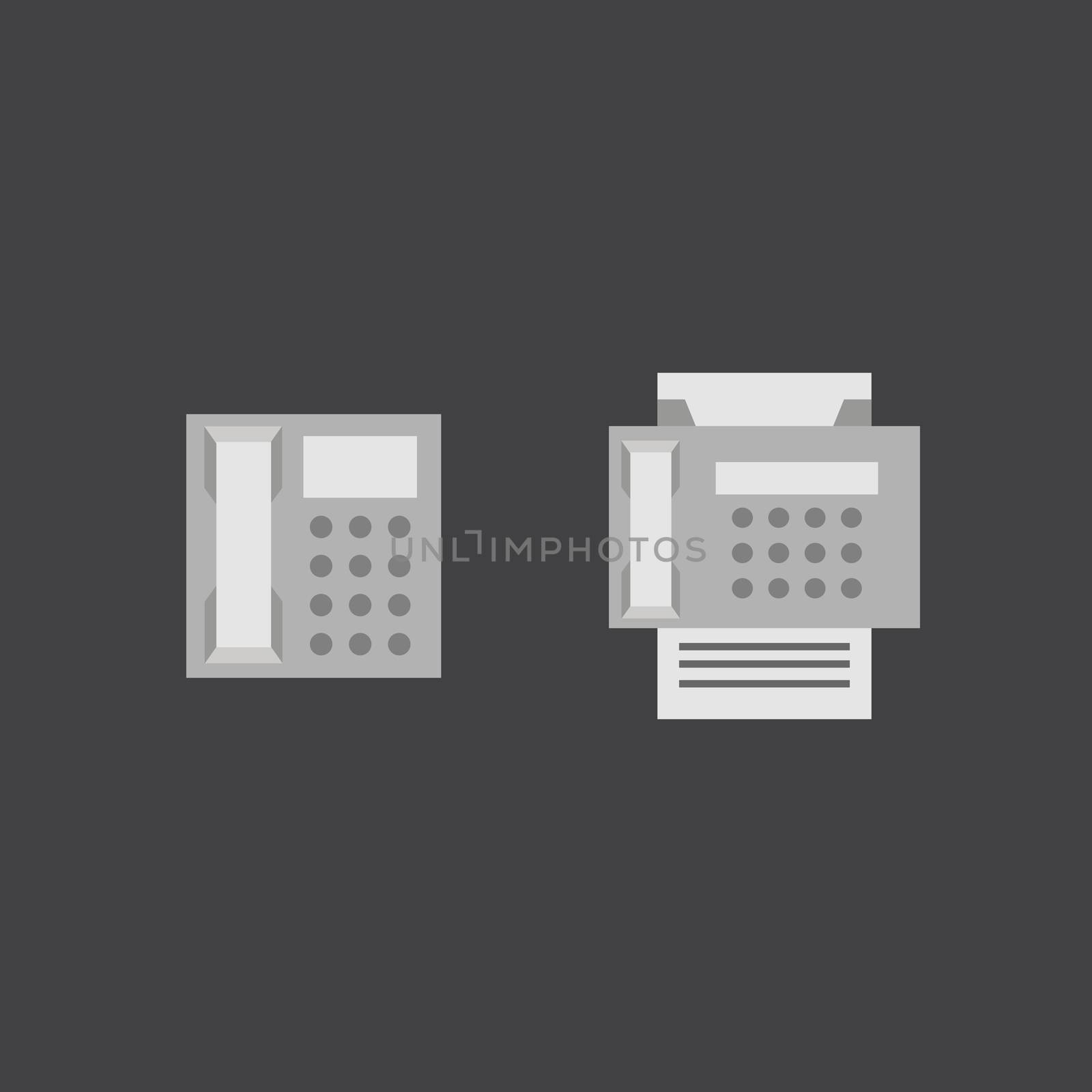 Telephone and fax vector icons in eps