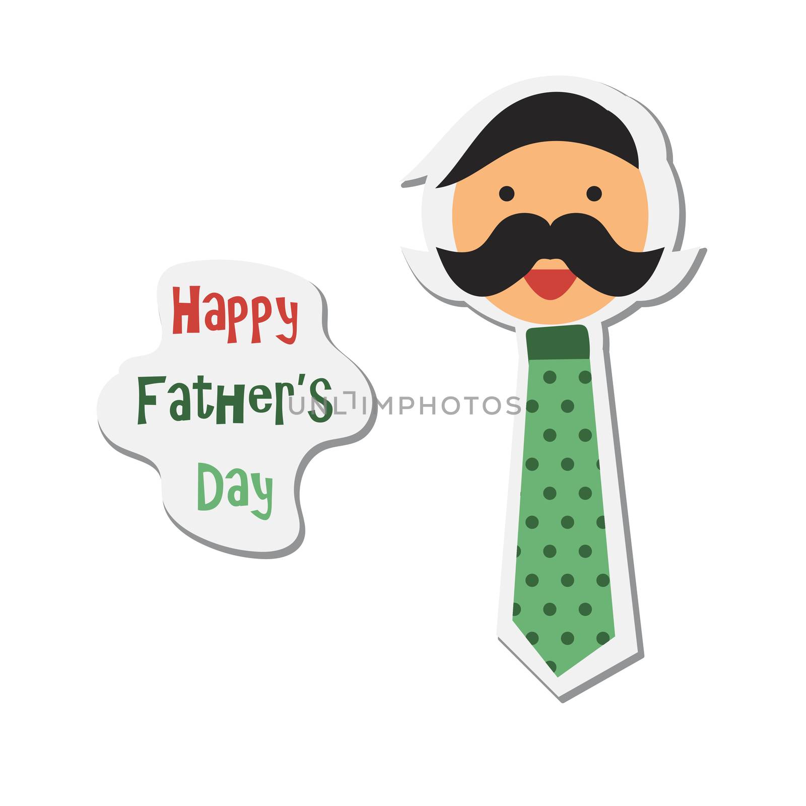 Happy Fathers Day sticker with happy father
