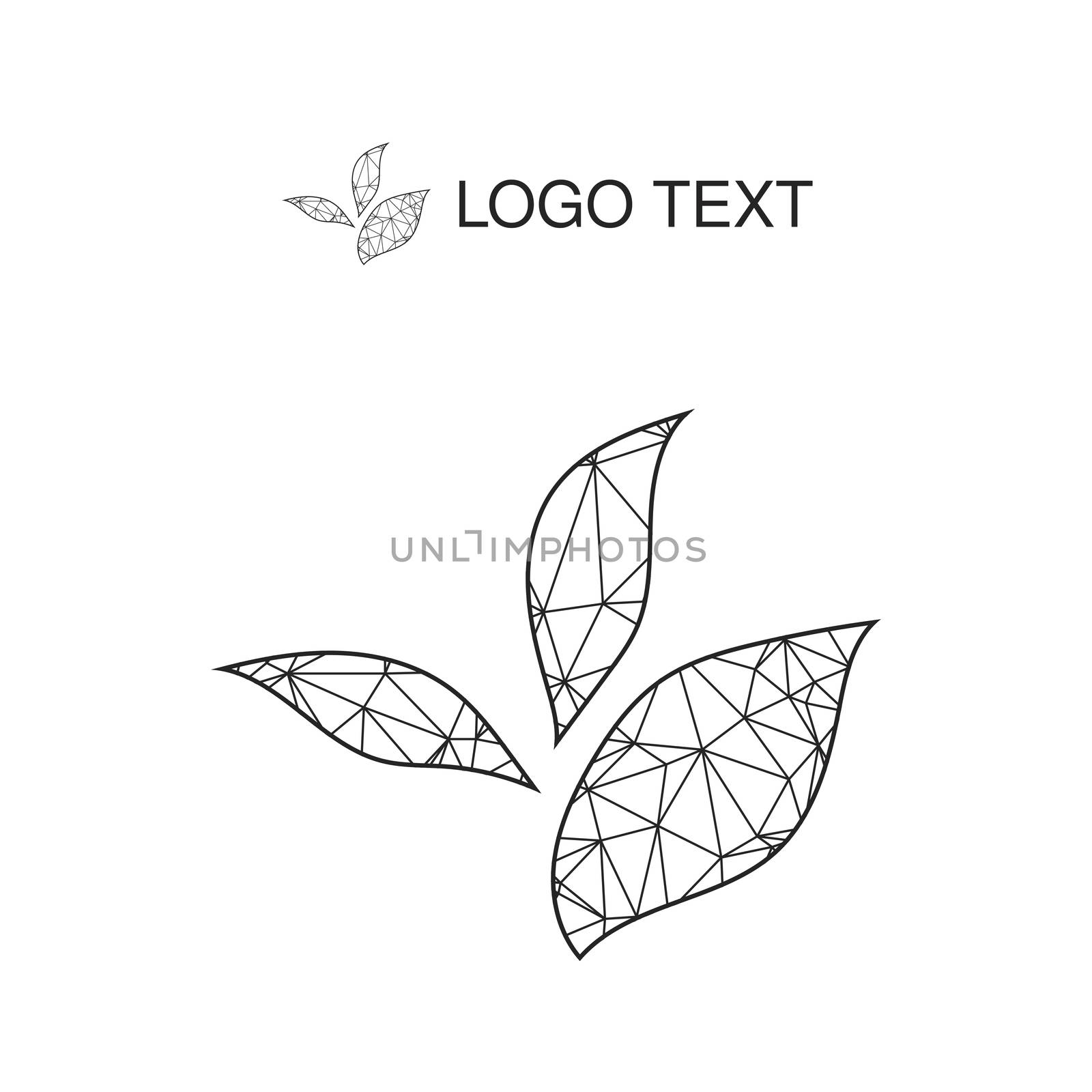 Vector ecology logo or icon in eps, nature logotype
