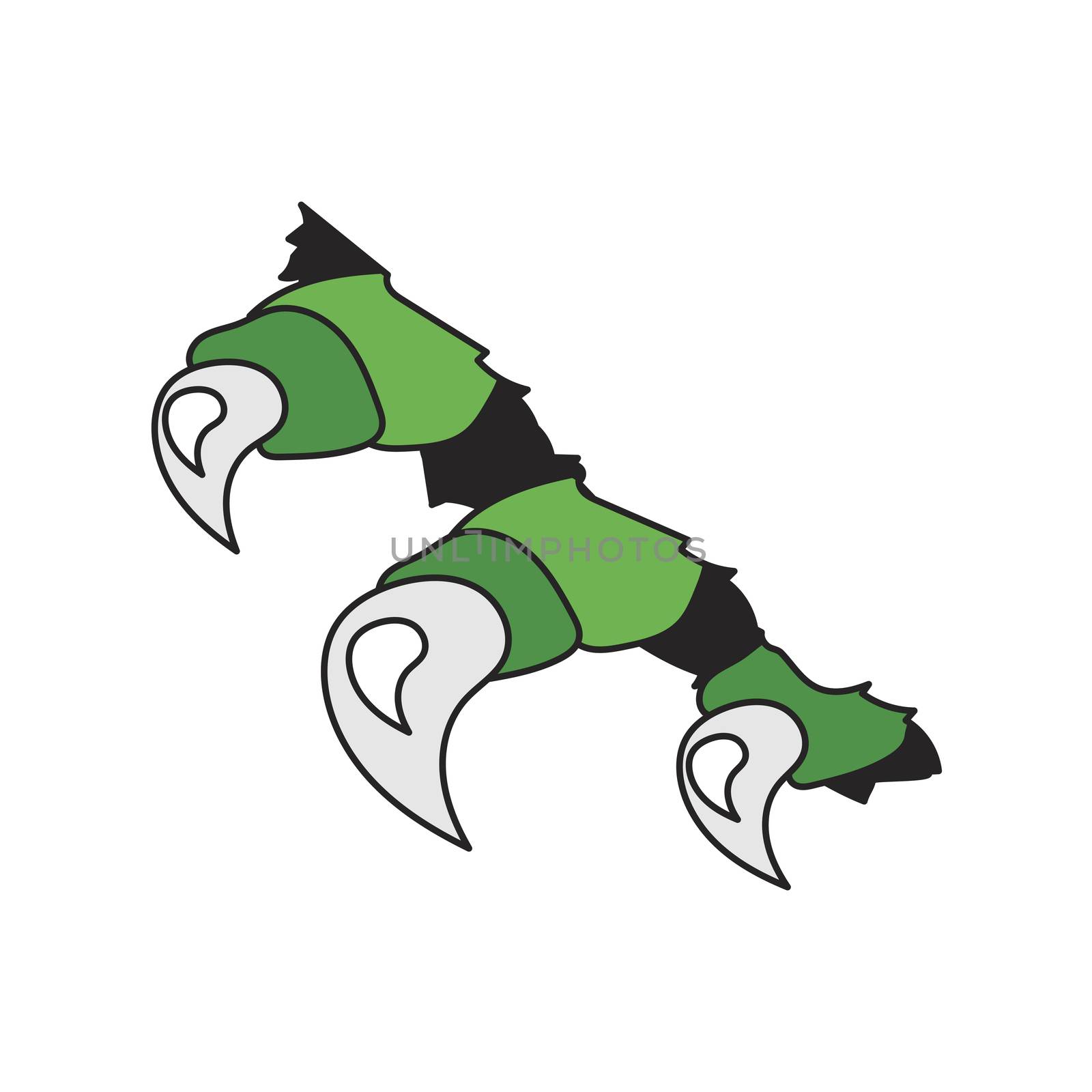 Vector monsters or dragon claws in crack